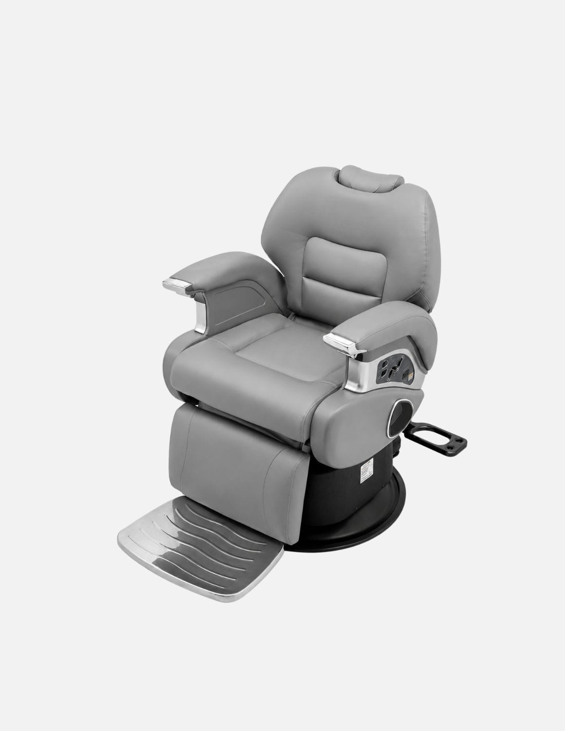 JBS e-Prestige 1.0 Grau — Vollelektrischer Barberstuhl & Friseurstuhl mit elektrischer Höhenverstellung, elektrischer Neigung & Memory-Funktion | Premium-Stuhl für Barbershop, Friseursalon & Studio