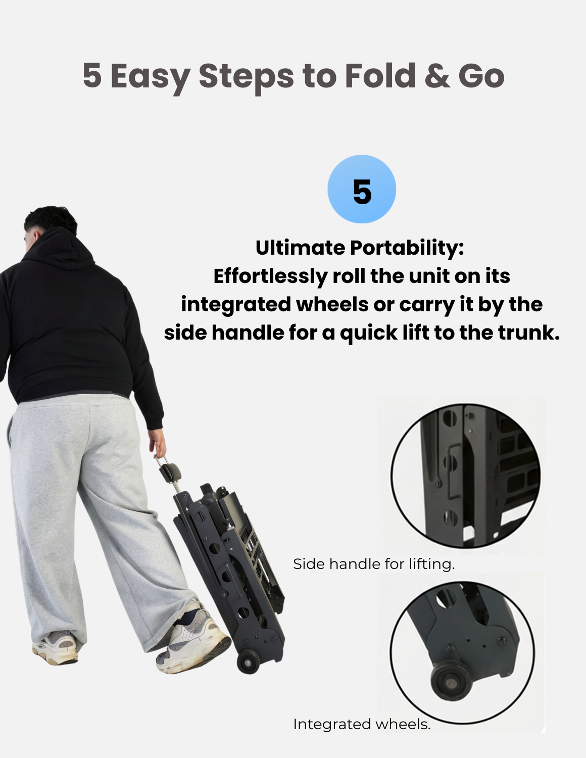 JBS Move 1.0 Mobiler & Faltbarer Barberstuhl Friseurstuhl Beautystuhl