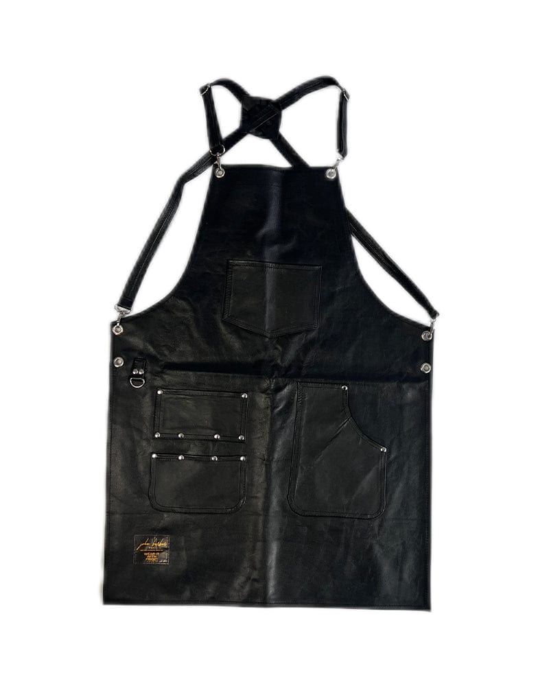 johnbarbersons Schwarz Barber & Friseur Schürze aus echtem Leder