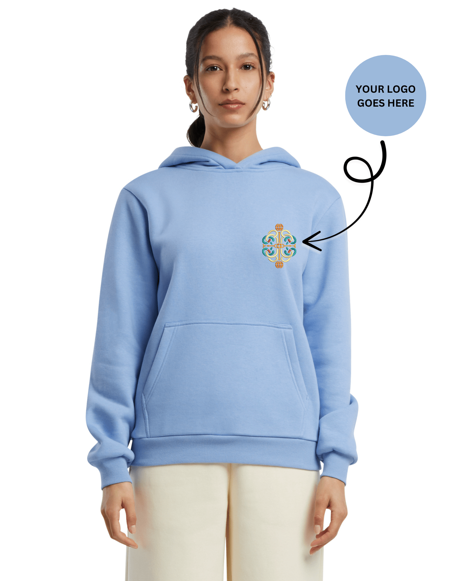 Prevelika majica s kapuljačom u "ispranom kiselinom" stilu s vašim logom