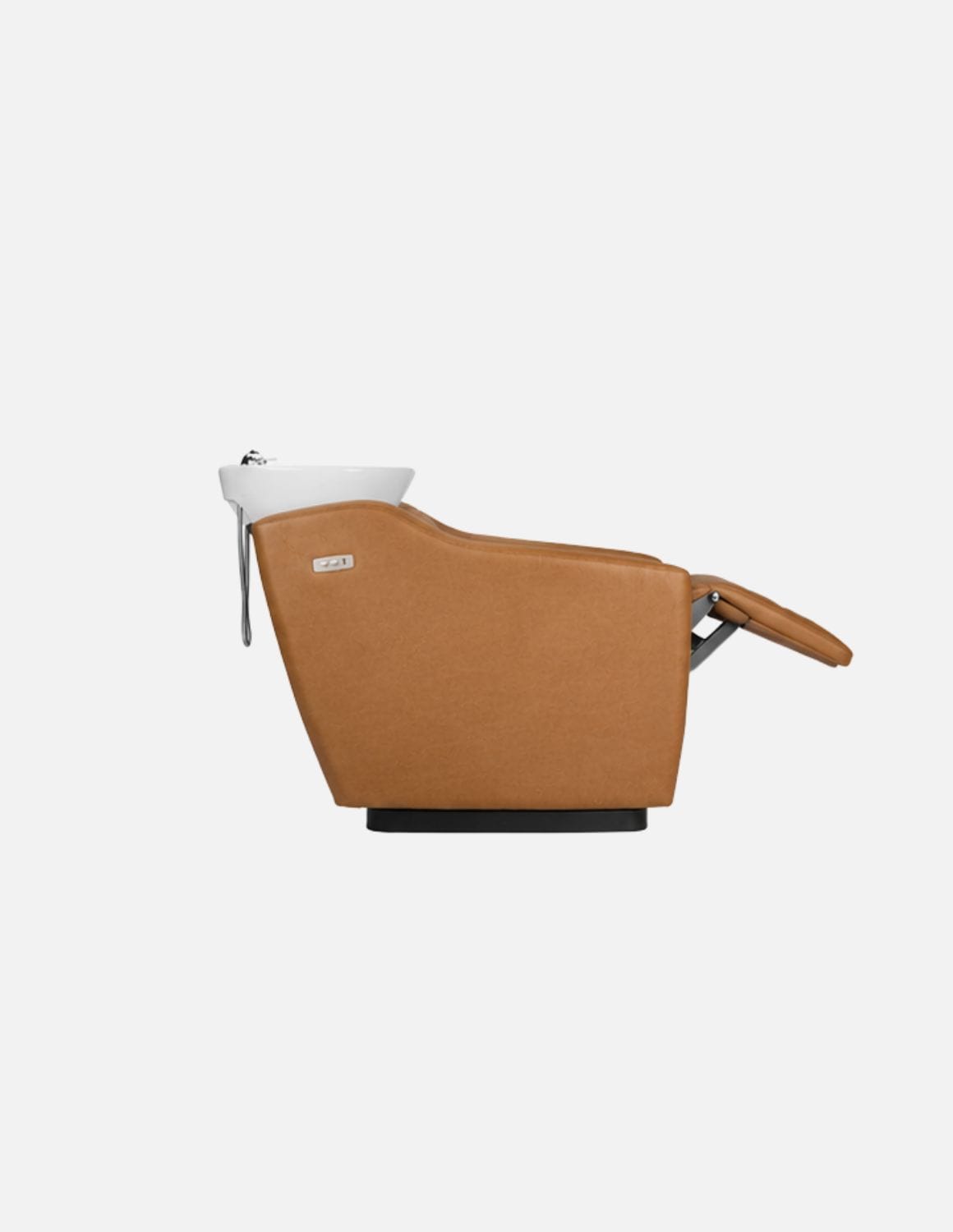 Harmony Marrone Chiaro (Camel) Postazione Lavaggio Professionale Unisex | Lavatesta Elettrico con Lavaggio Posteriore, Schienale Regolabile Elettricamente e Sistema di Massaggio a Rulli per Parrucchieri e Barber Shop