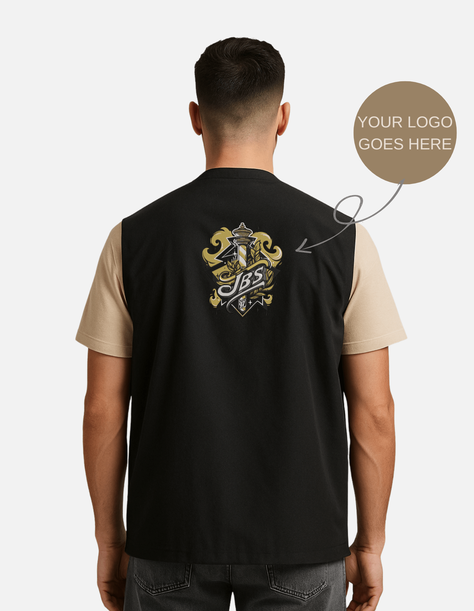 Lichtgewicht Bodywarmer voor Barbiers, Kappers, Salons en Studio’s – optioneel met jouw Logo