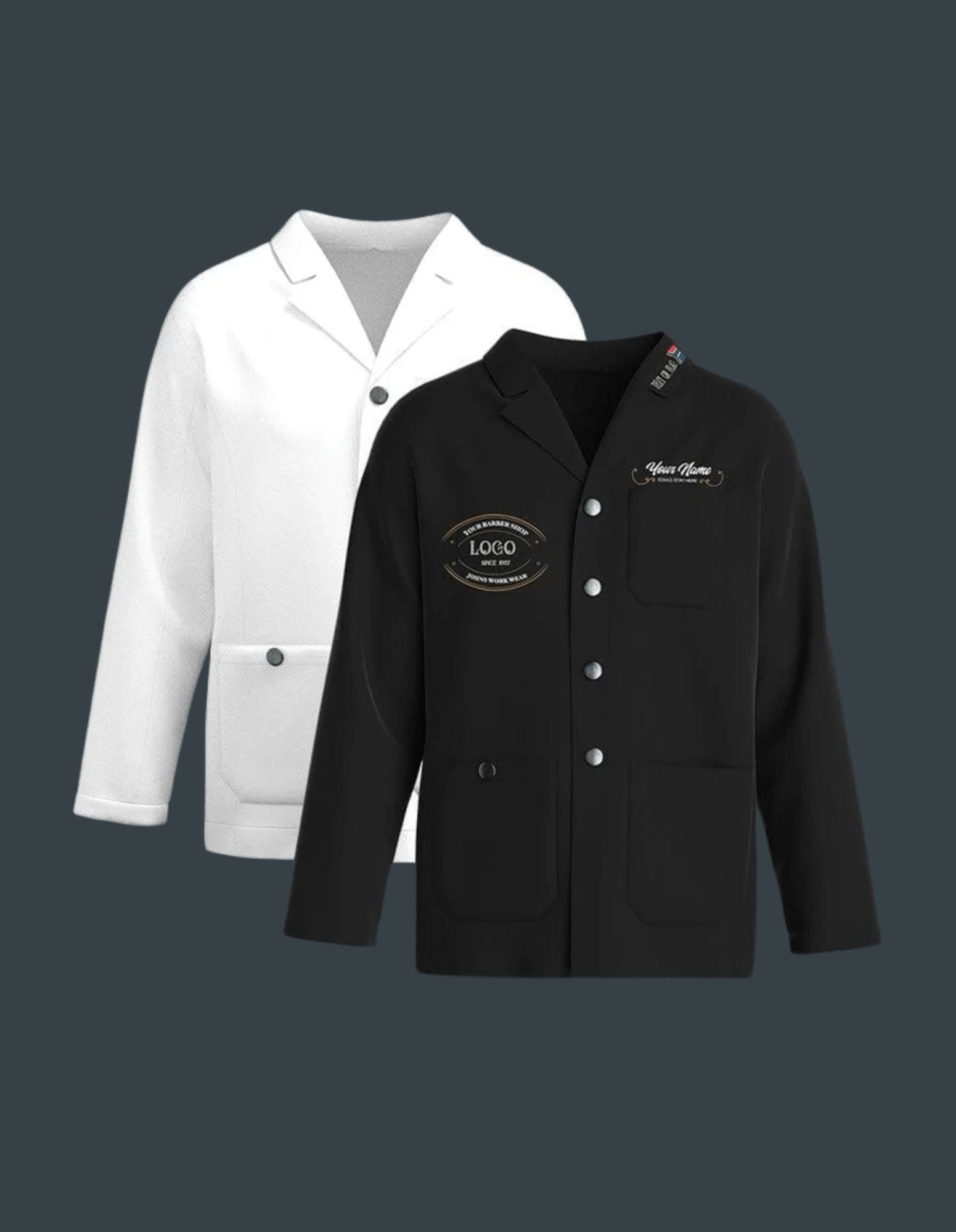 Klasični Barber Ogrtač / Barber Jacket – Profesionalna radna odjeća za frizere i barbere