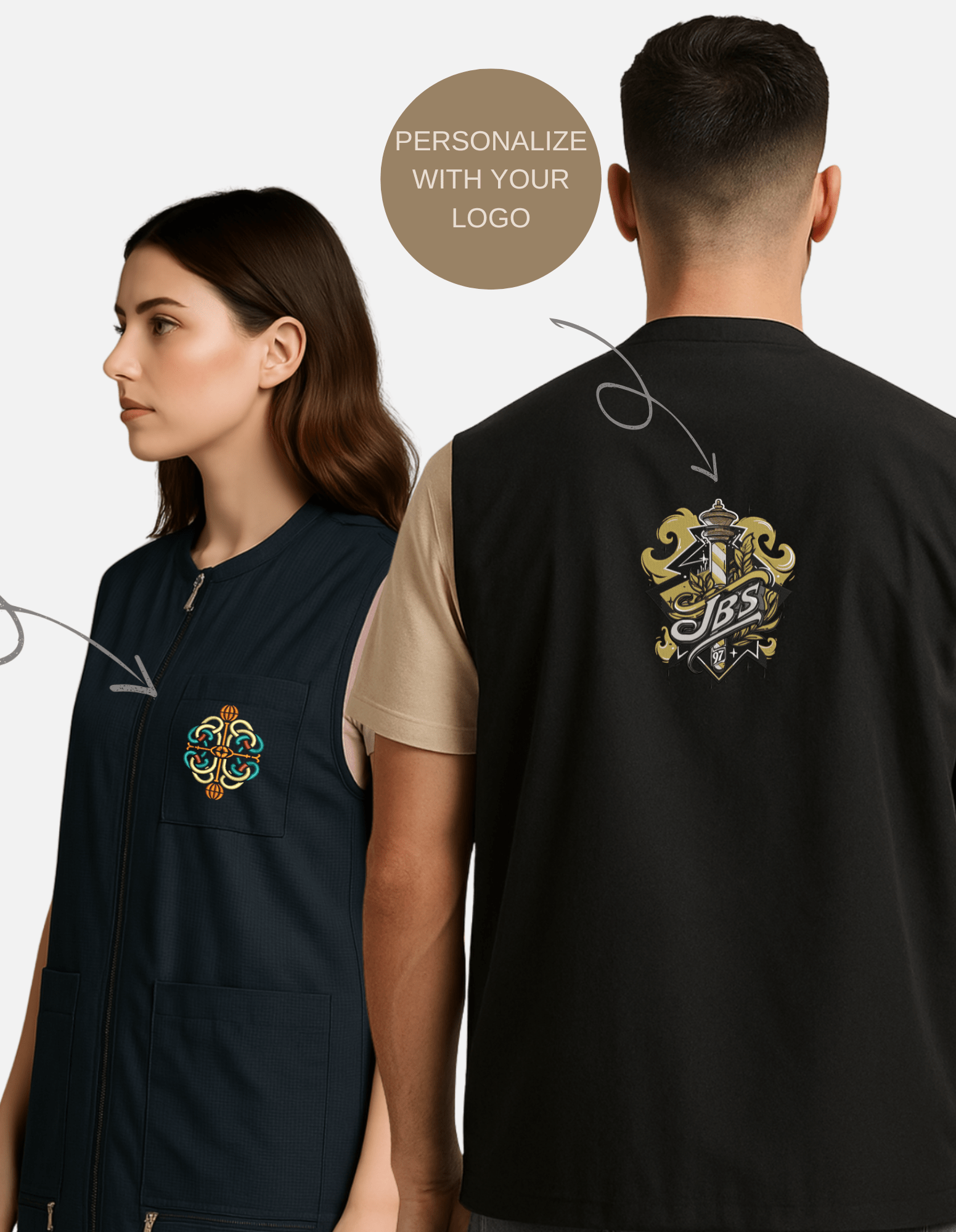 Lichtgewicht Bodywarmer voor Barbiers, Kappers, Salons en Studio’s – optioneel met jouw Logo