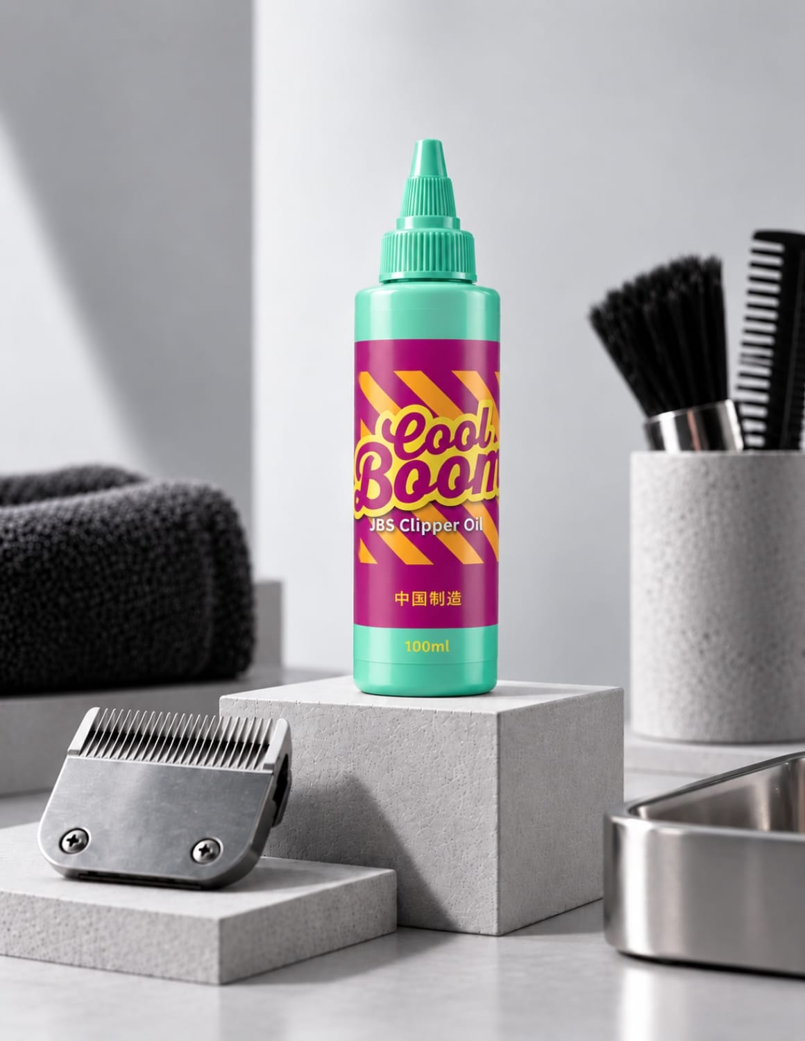 JBS Cool Boom Clipper Oil — Universal Klingenöl für Clipper, Trimmer & Haarschneidemaschinen | Maschinenöl für Barber & Friseure, 100 ml