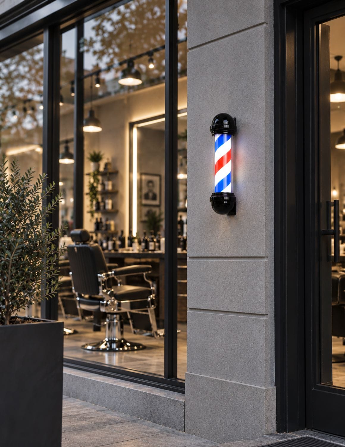 Personalizovateľný otočný barber pole – profesionálna tabuľa pre barber shopy