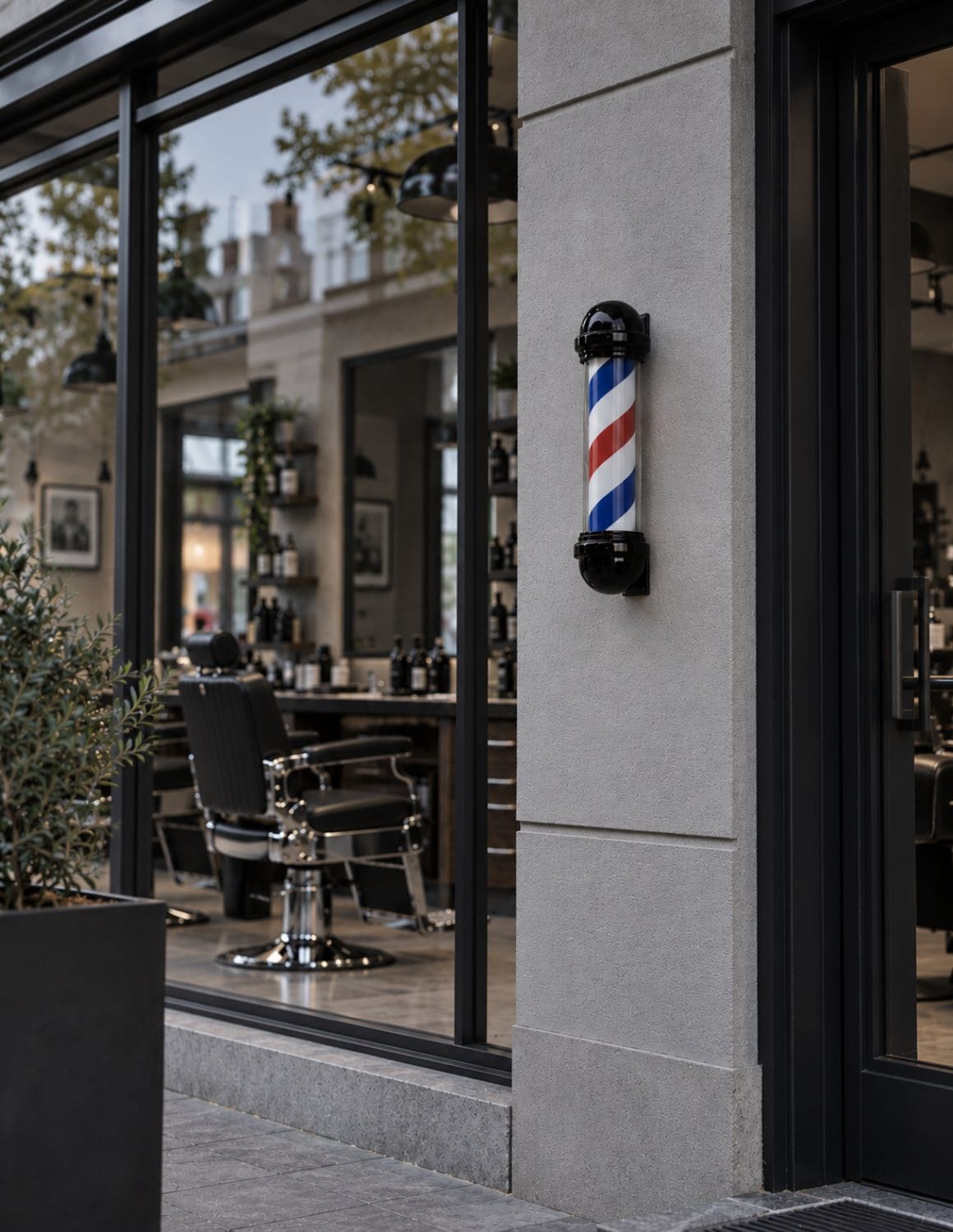 Personalizovateľný otočný barber pole – profesionálna tabuľa pre barber shopy