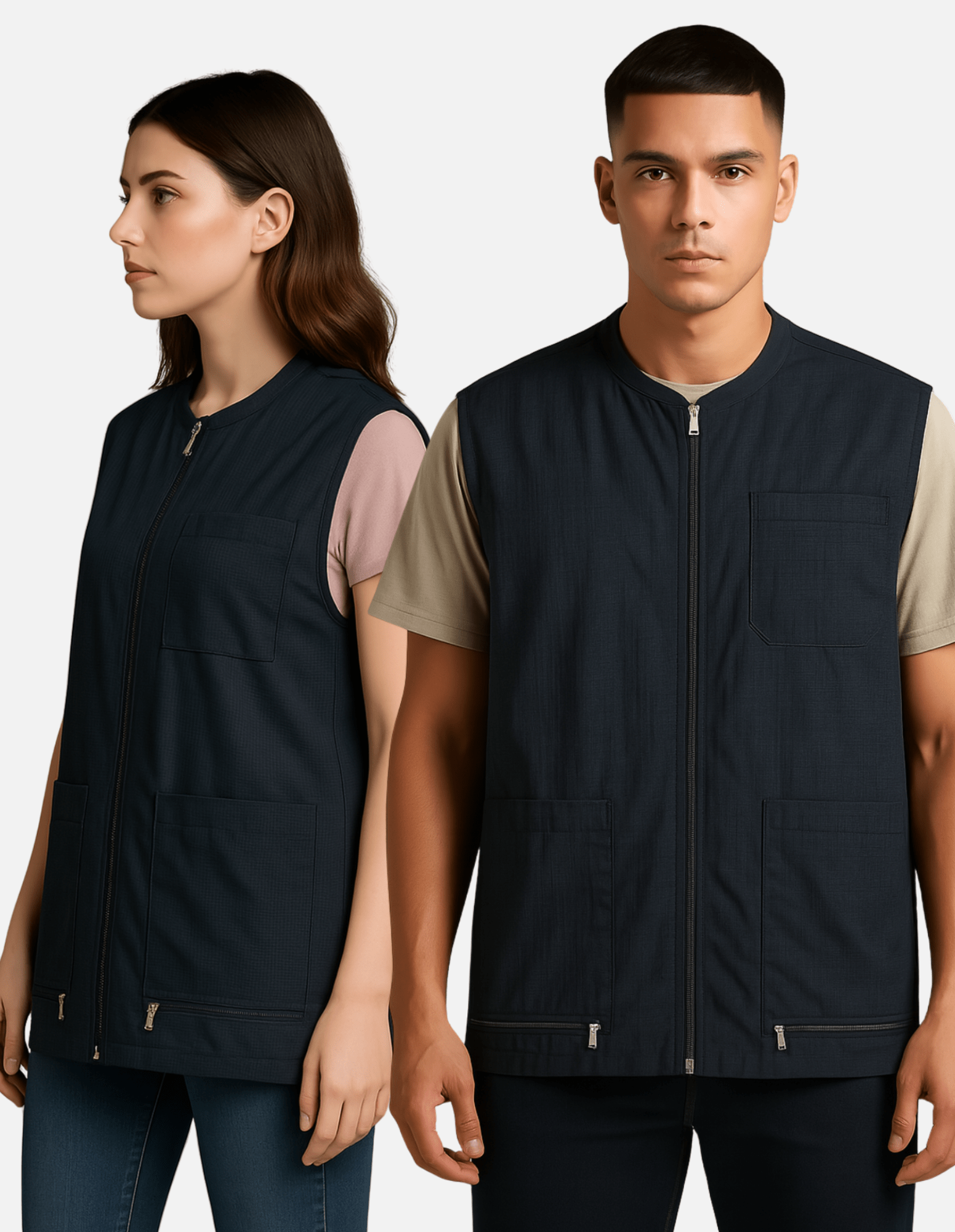 Lichtgewicht Bodywarmer voor Barbiers, Kappers, Salons en Studio’s – optioneel met jouw Logo