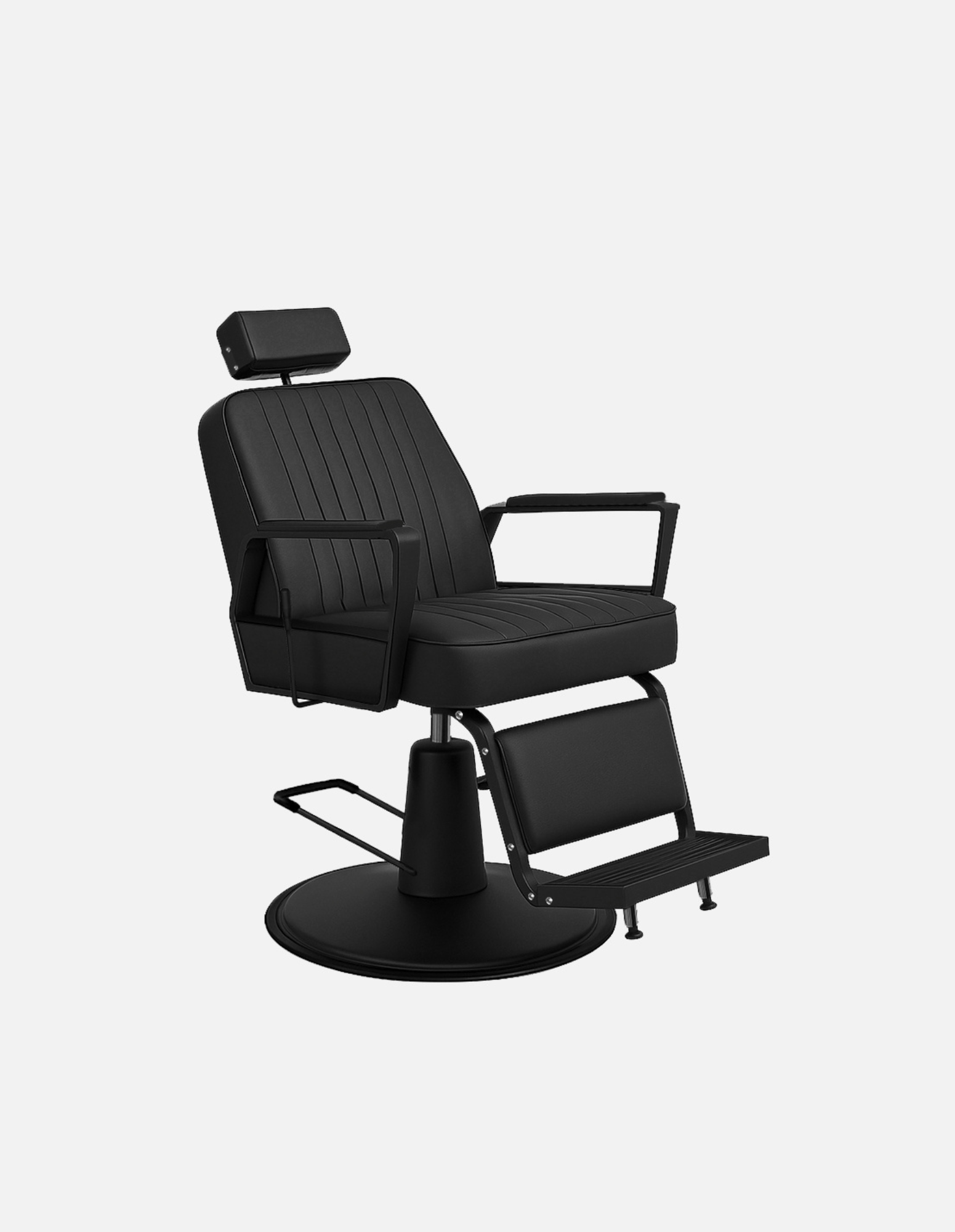 Plain Black ALL BLACK Unisex Barber Chair