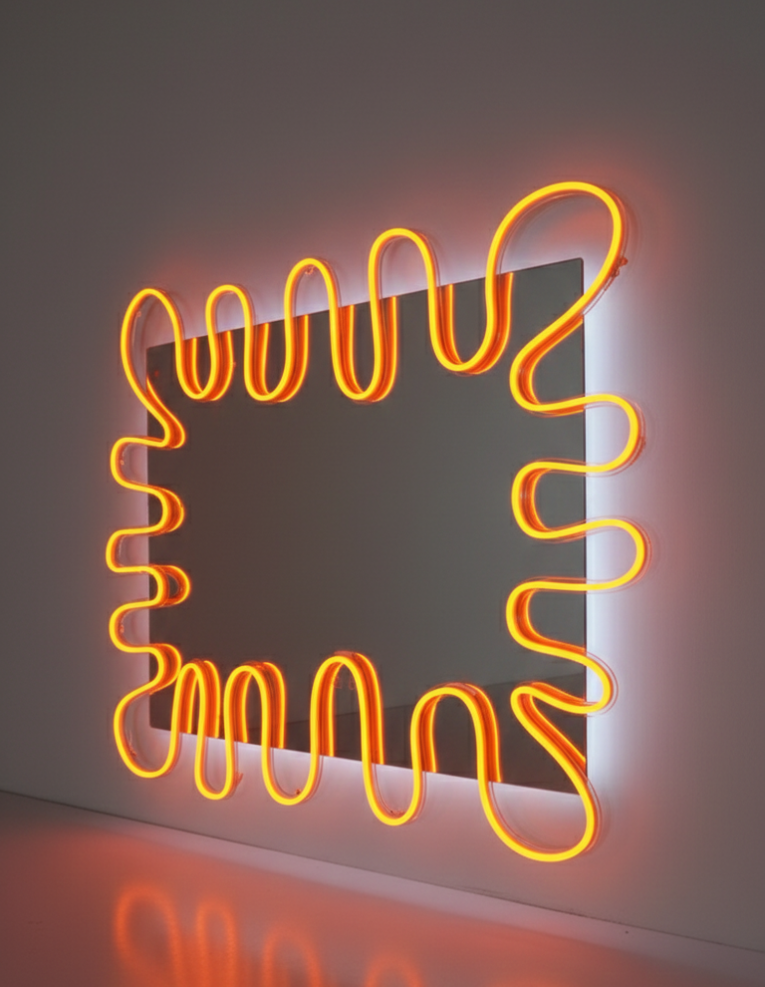 Rámeček zrcadla Neon Splash s nebo bez zrcadla pro holičství a salony – inspirováno Barber Nils Studio