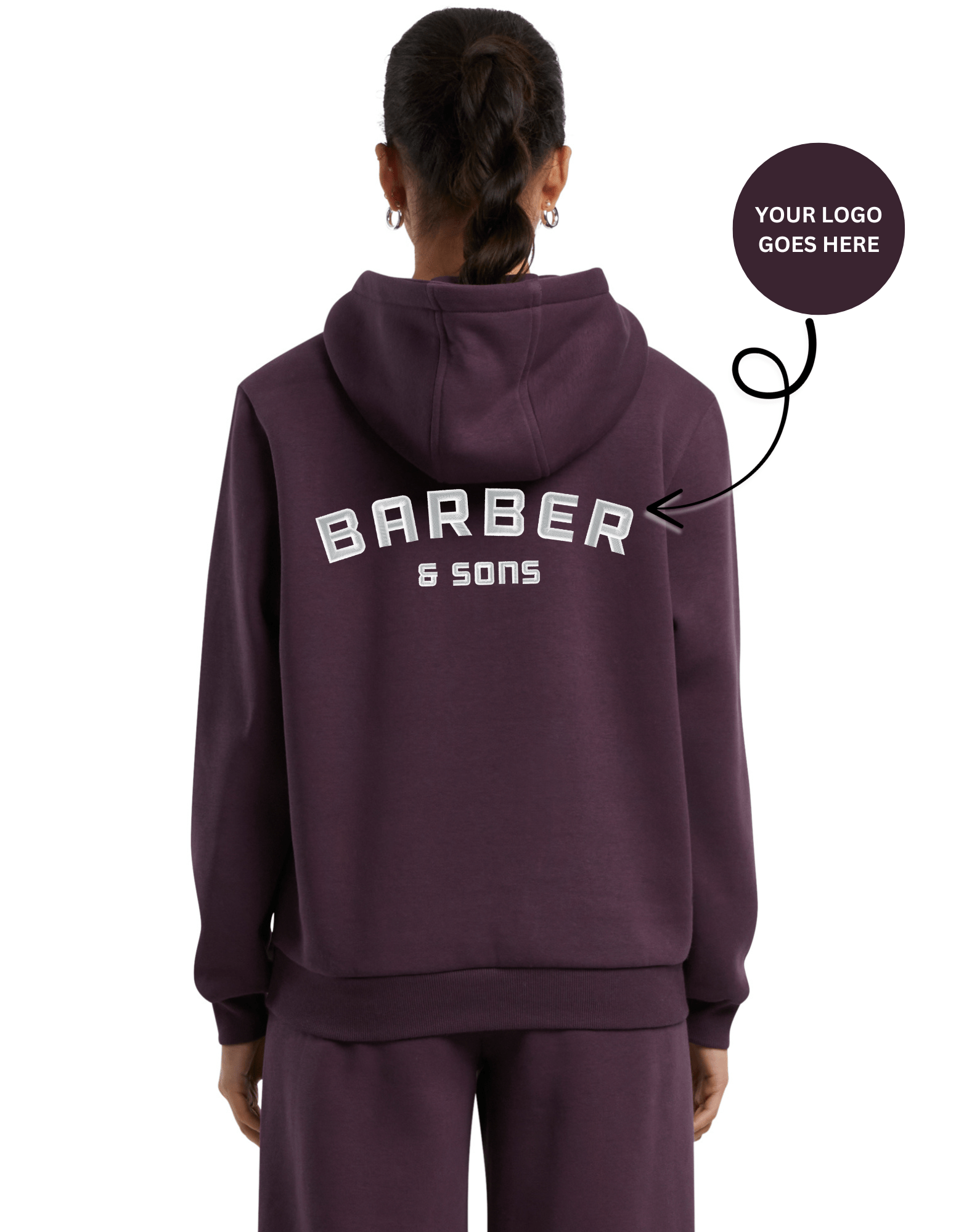 Prevelika majica s kapuljačom u "ispranom kiselinom" stilu s vašim logom