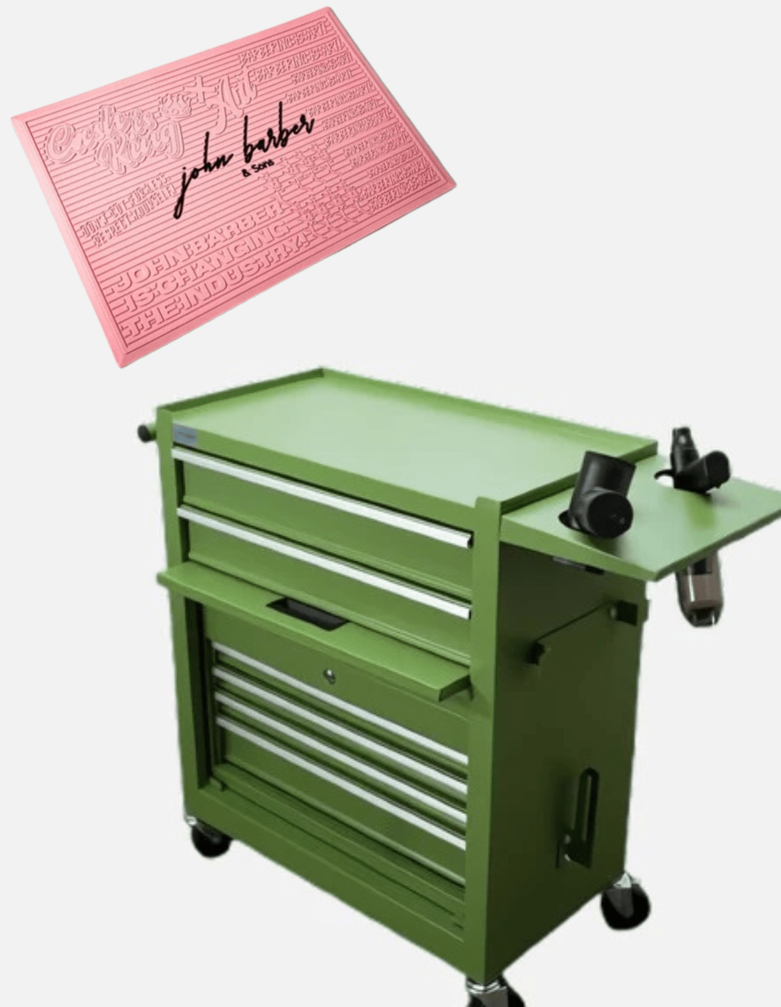 مجموعة المحطة: عربة الحلاقة + حصيرة المحطة