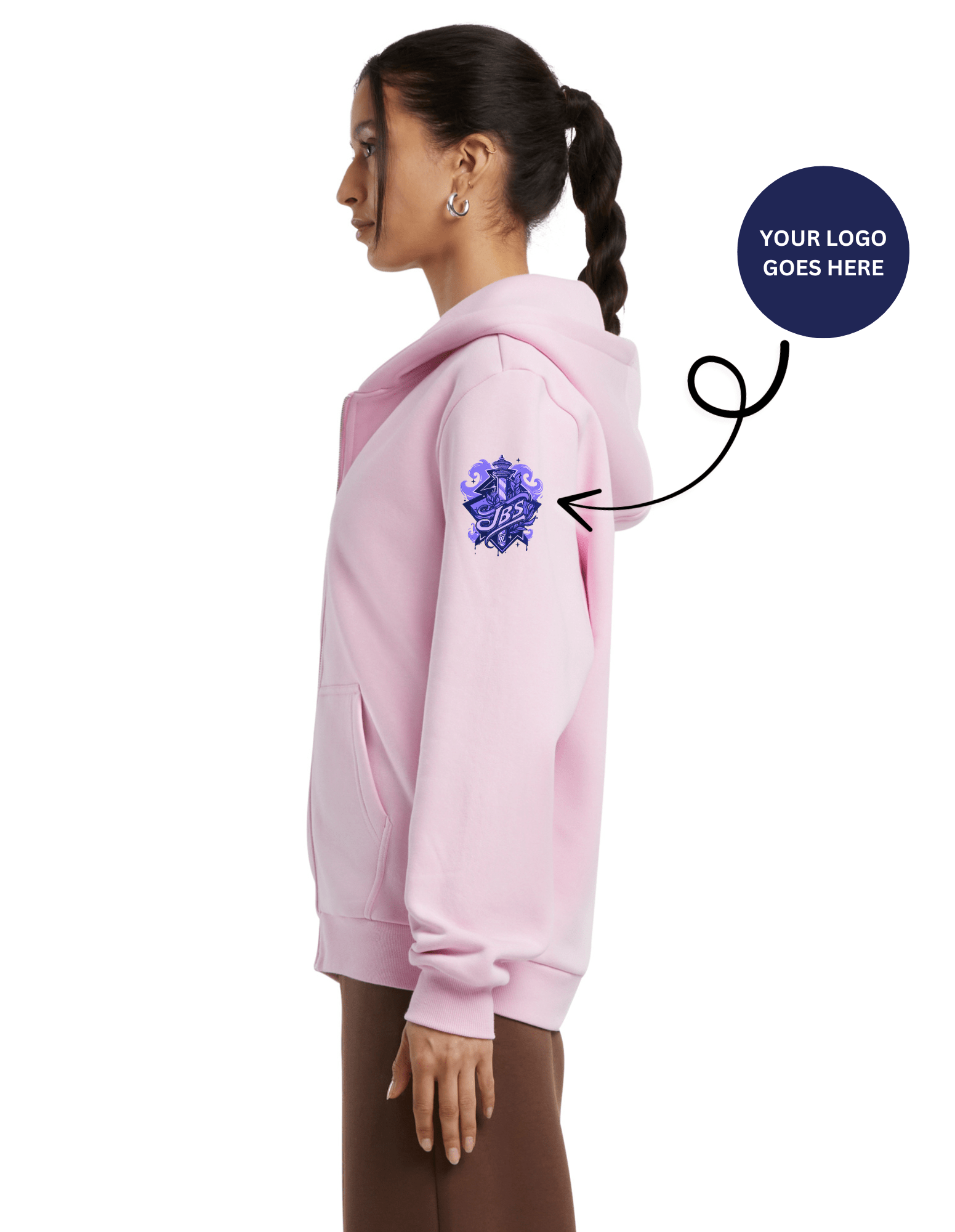 Prevelika majica s kapuljačom u "ispranom kiselinom" stilu s vašim logom