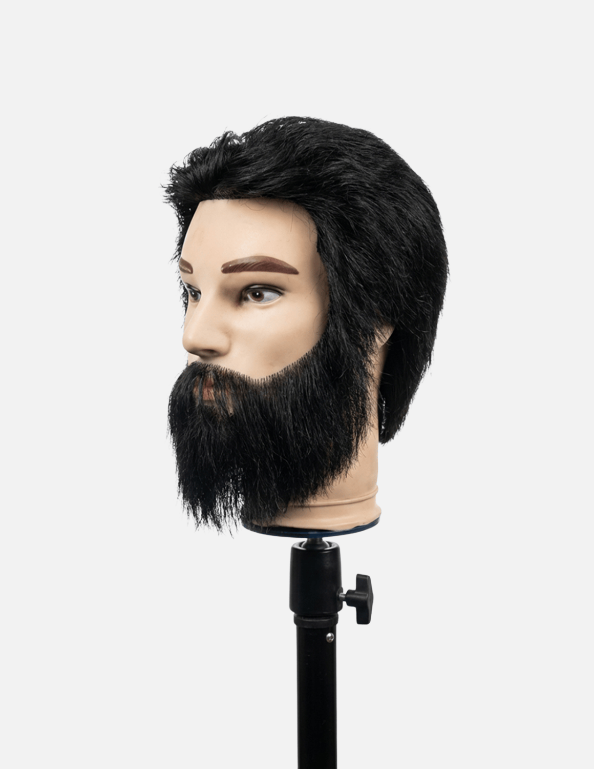 Multi-Use Barber Herren Übungskopf – wiederverwendbarer Mannequin-Kopf mit nachwachsenden Haaren und Bart für Friseur- und Barber-Training.