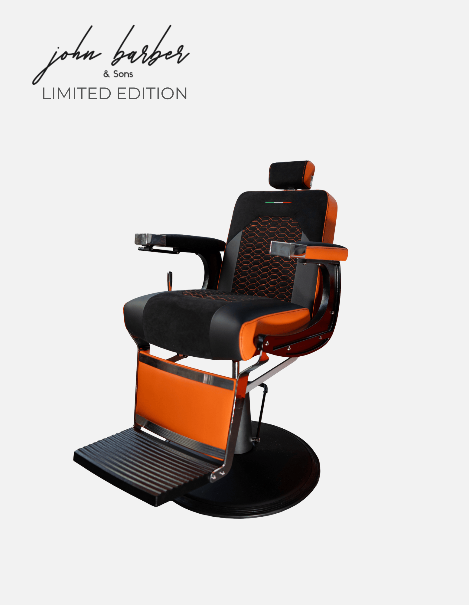Orange Lambo Limited Edition Barberstuhl – Friseurstuhl für Barbershop.
