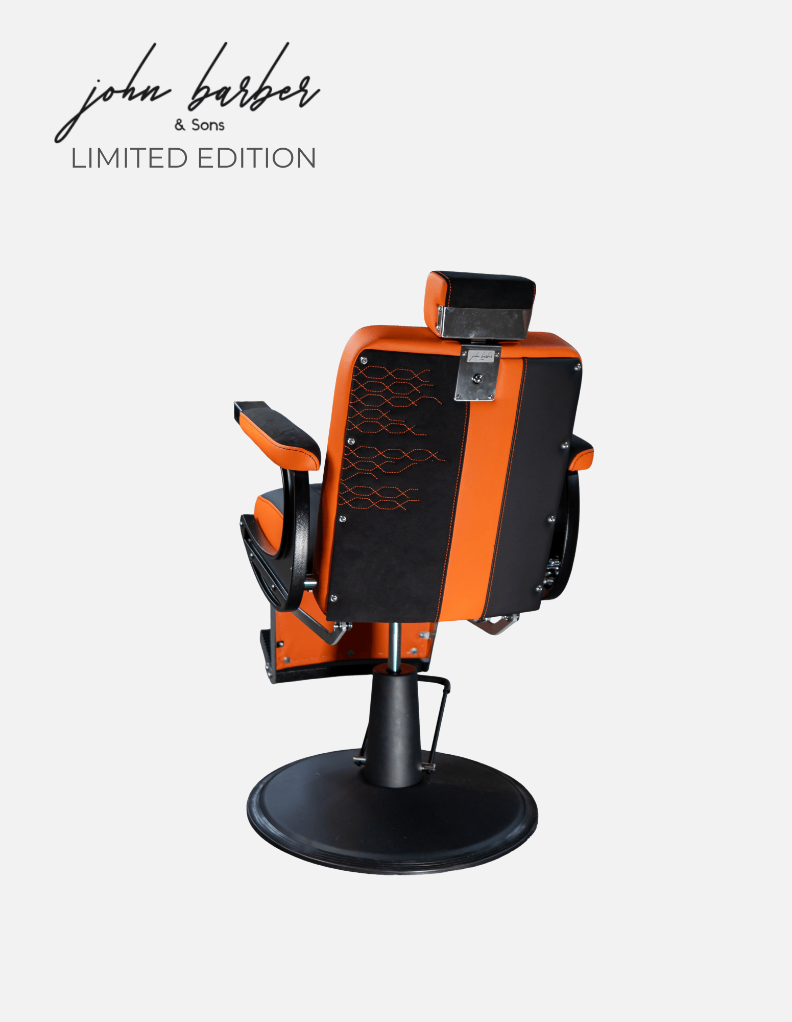 Orange Lambo Limited Edition Barberstuhl – Friseurstuhl für Barbershop.
