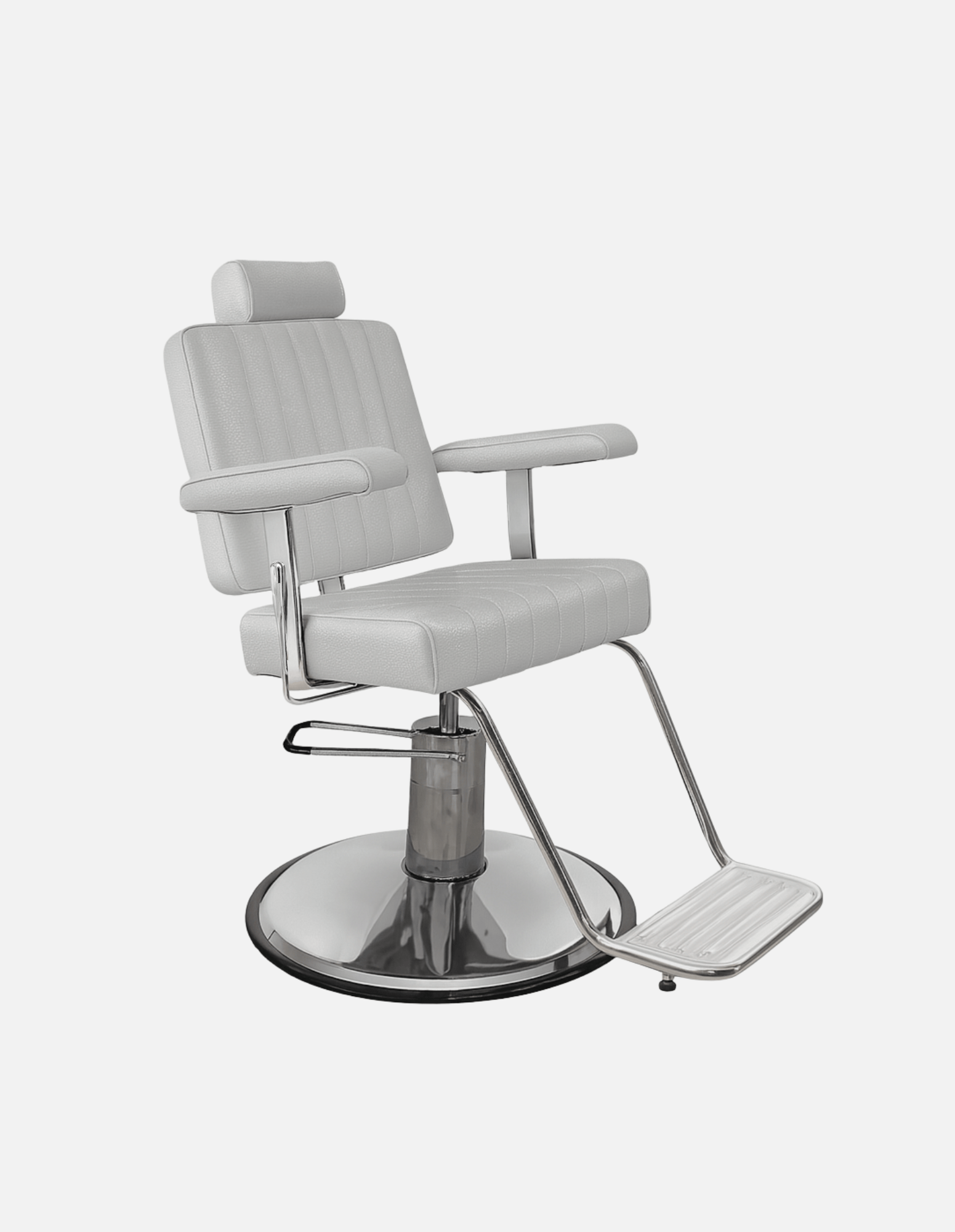 Friseurstuhl Wire Silber mit Kopfstütze