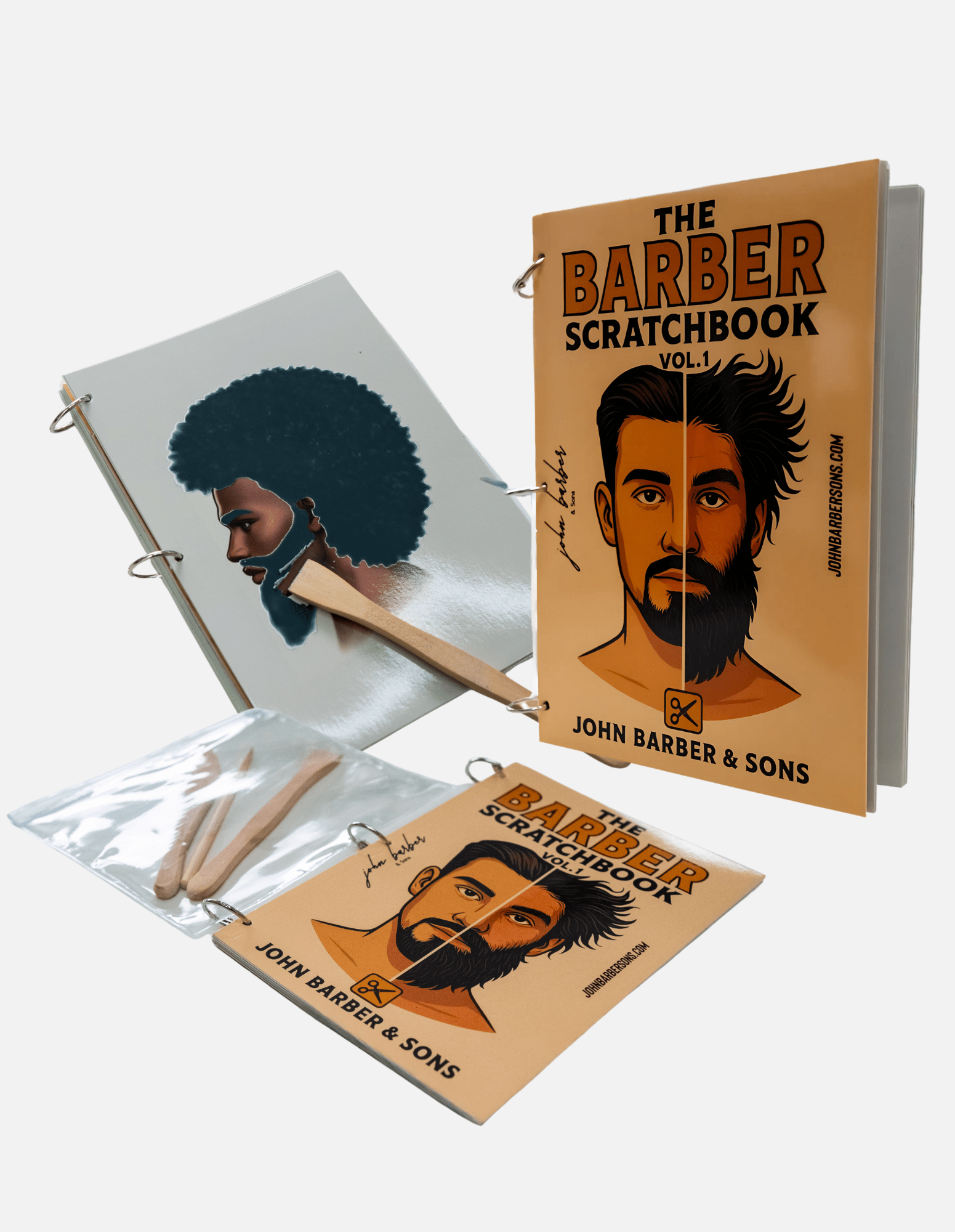 The Barber Scratchbook Vol. 1 Barbiere Parrucchiere Bambini "Libro da Grattare" – Libro Interattivo per Imparare, Rilassarsi & Divertirsi