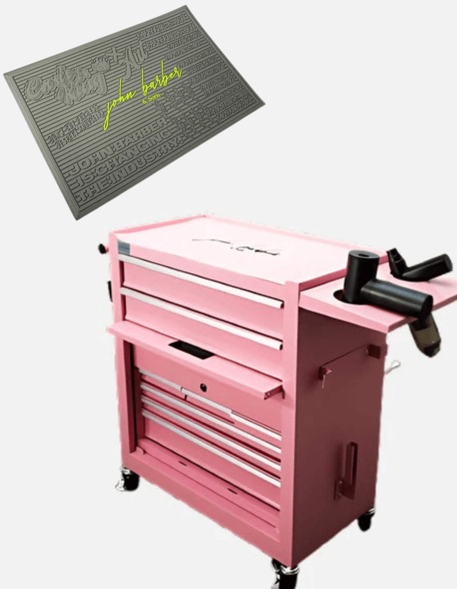 مجموعة المحطة: عربة الحلاقة + حصيرة المحطة