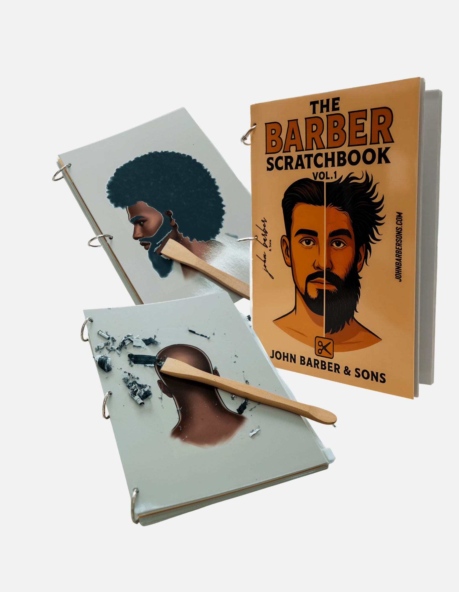 The Barber Scratchbook Vol. 1 Barbiere Parrucchiere Bambini "Libro da Grattare" – Libro Interattivo per Imparare, Rilassarsi & Divertirsi