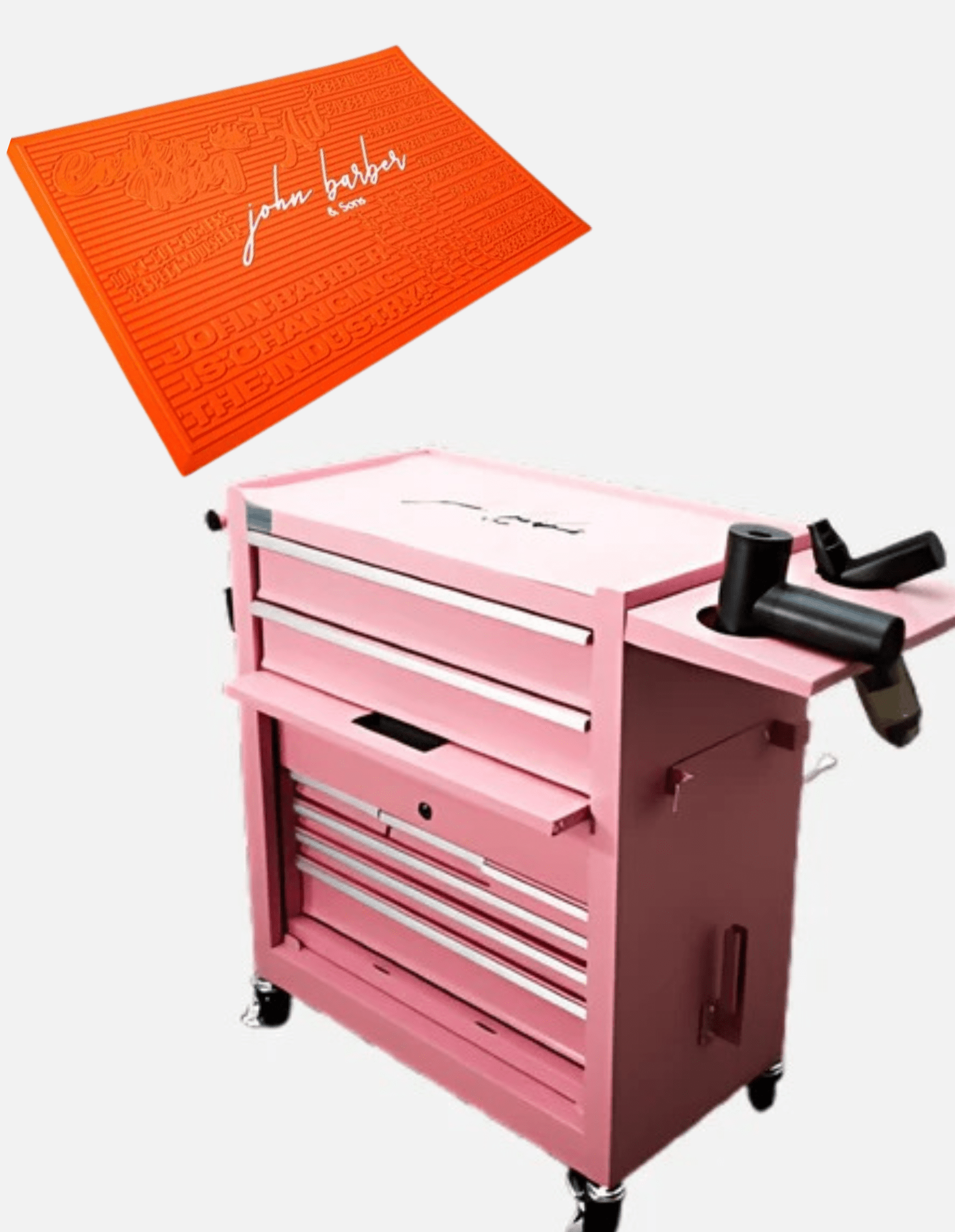 مجموعة المحطة: عربة الحلاقة + حصيرة المحطة