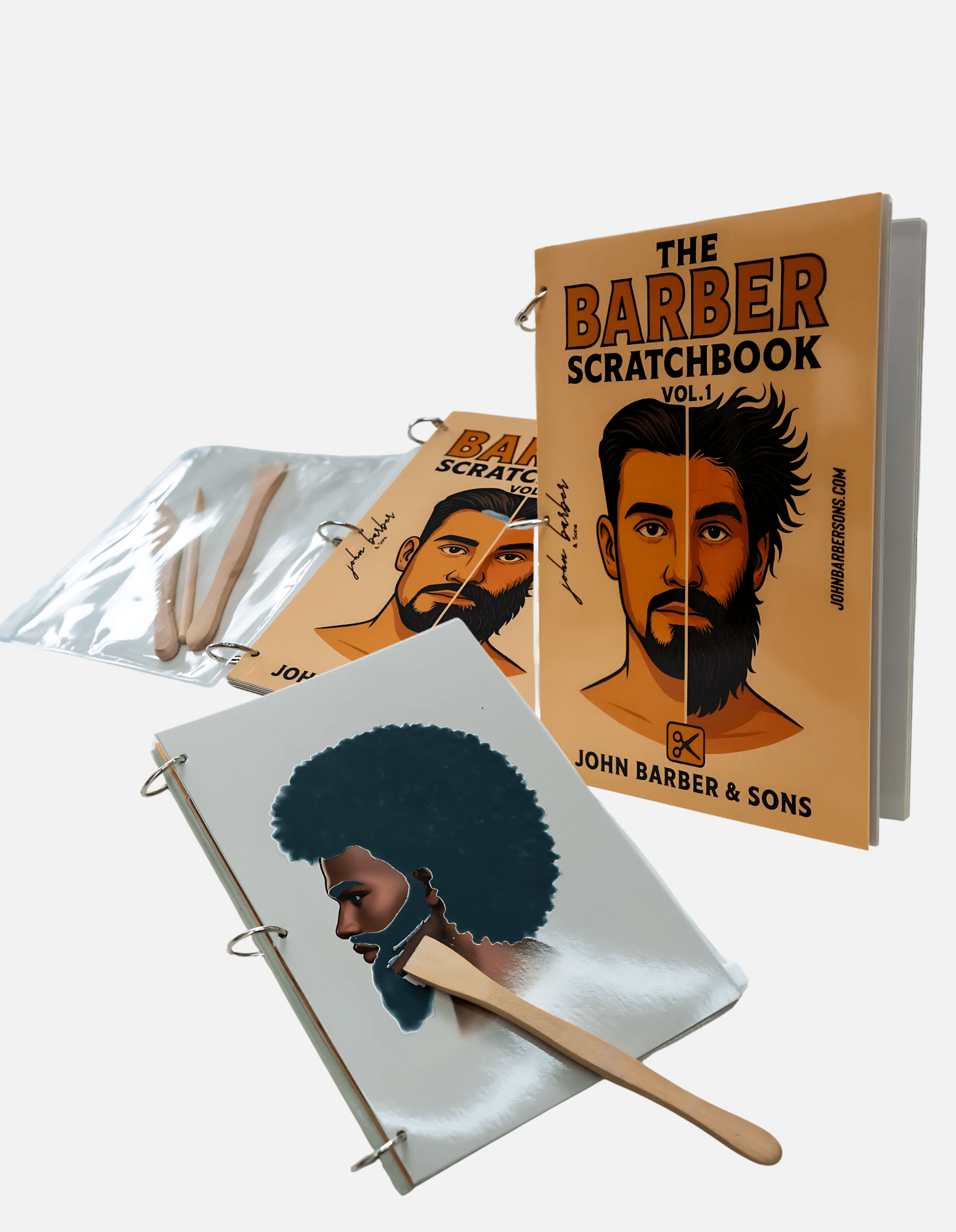 The Barber Scratchbook Vol. 1 Barbiere Parrucchiere Bambini "Libro da Grattare" – Libro Interattivo per Imparare, Rilassarsi & Divertirsi