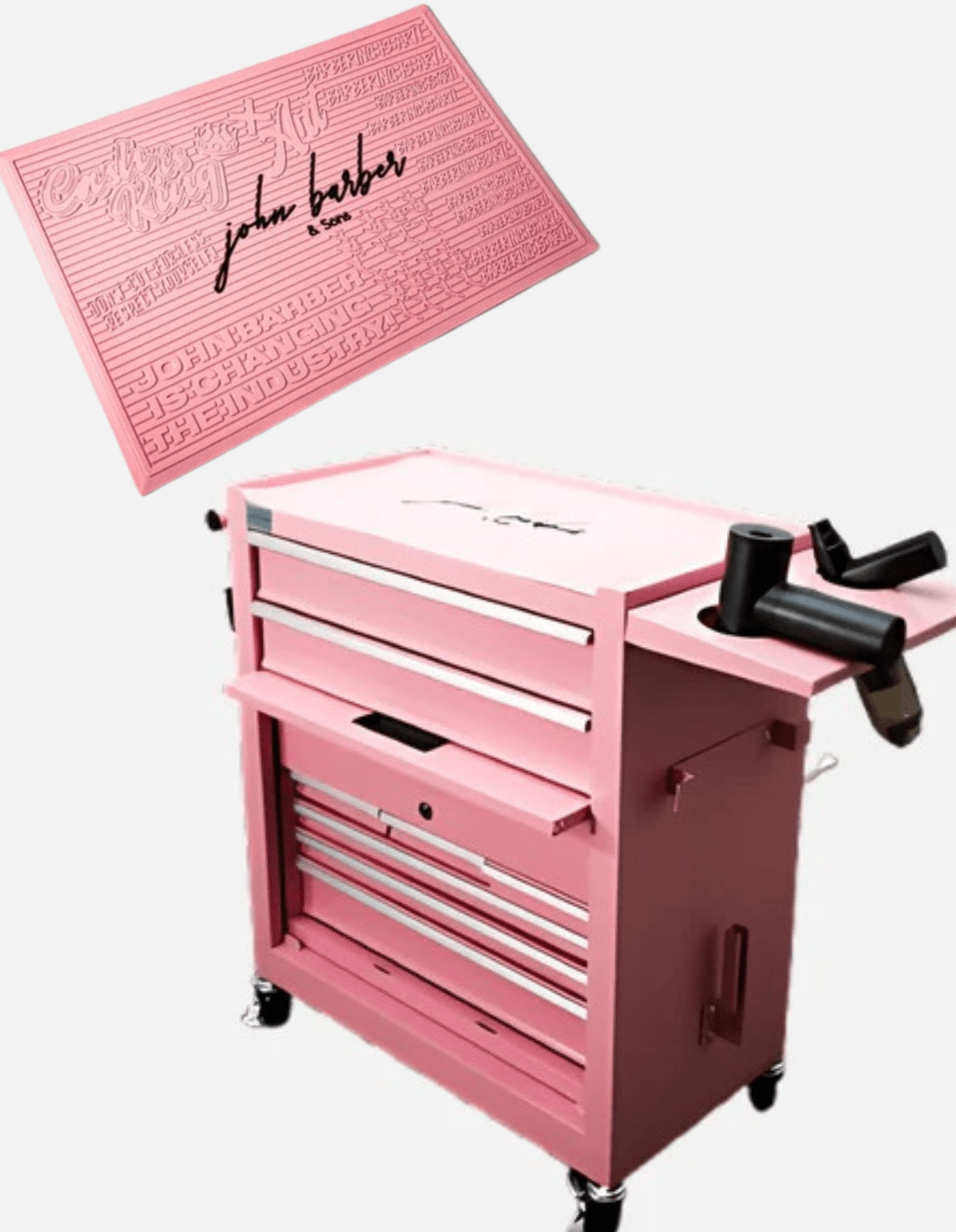 مجموعة المحطة: عربة الحلاقة + حصيرة المحطة