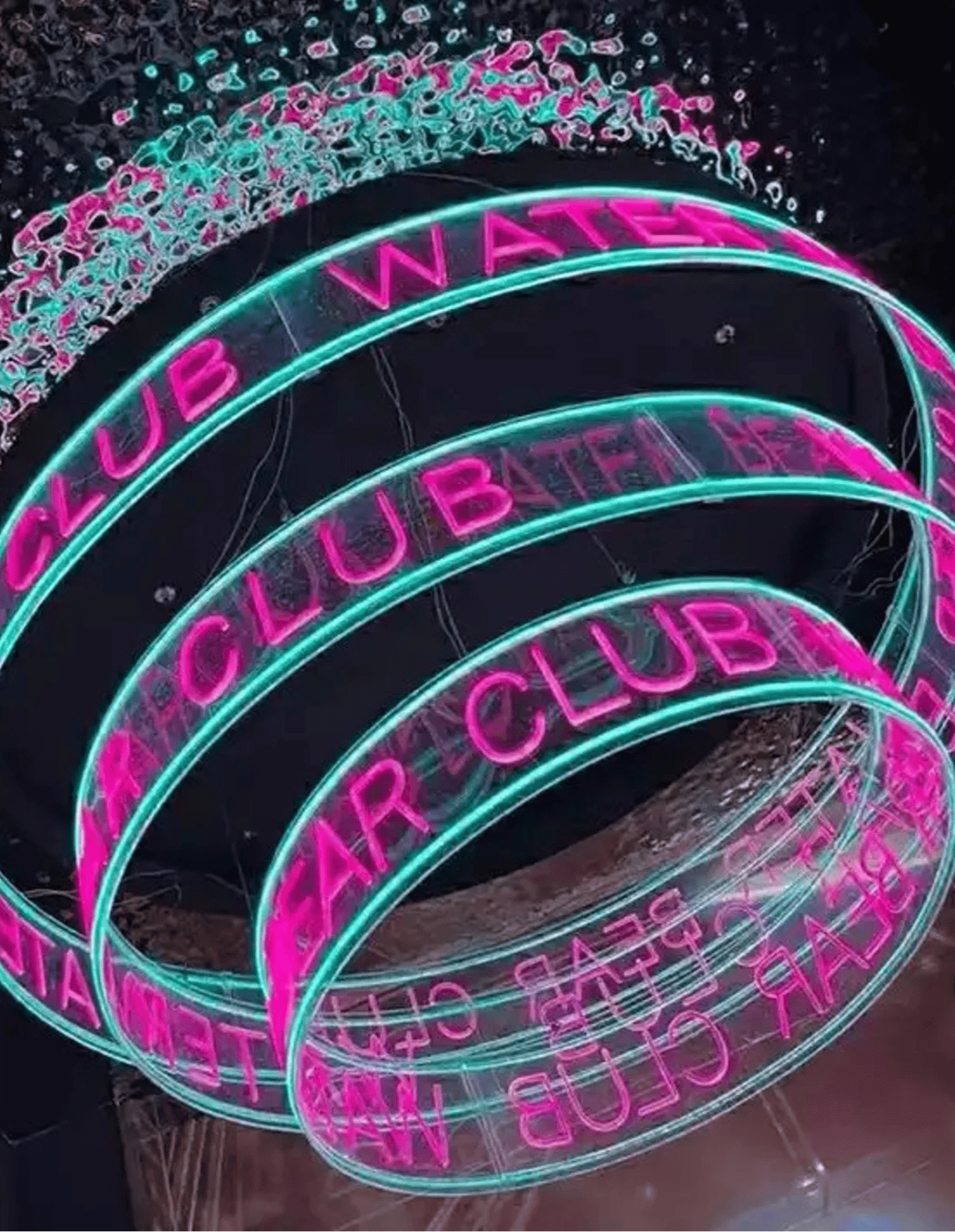 Hängande 360° Neon Taklampa med Anpassad Text