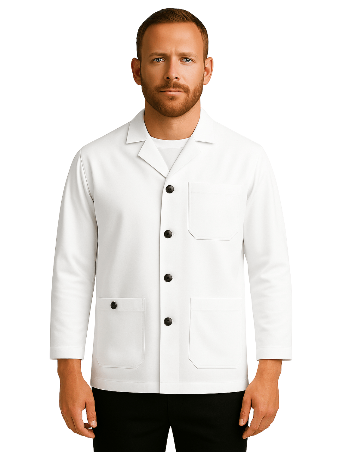 Klasický Barber Plášť / Barber Jacket – Profesionální pracovní oděv pro kadeřníky a barberů
