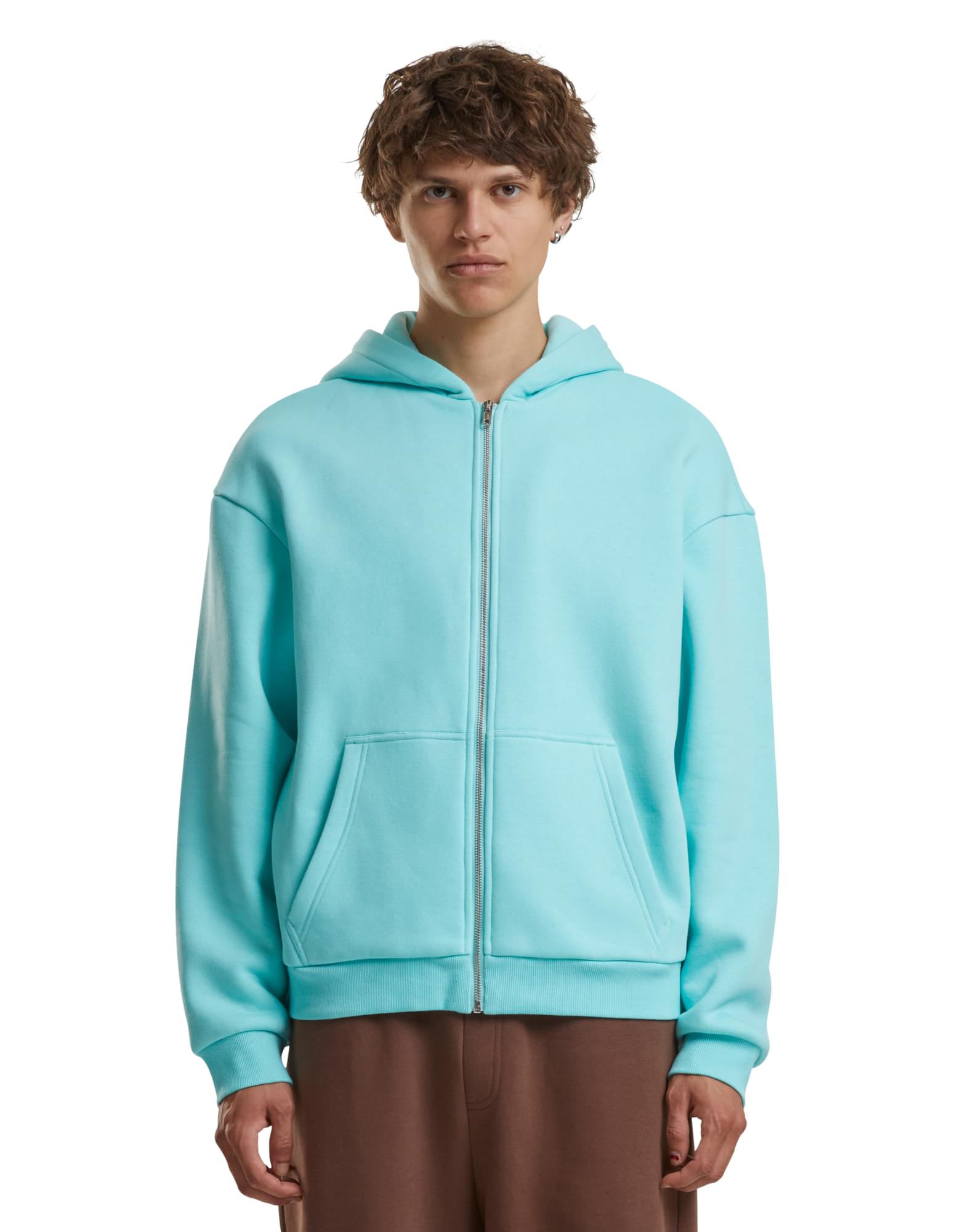 Oversized Fluffy Kapuzenpullover zip jacke mit Ihrem Logo