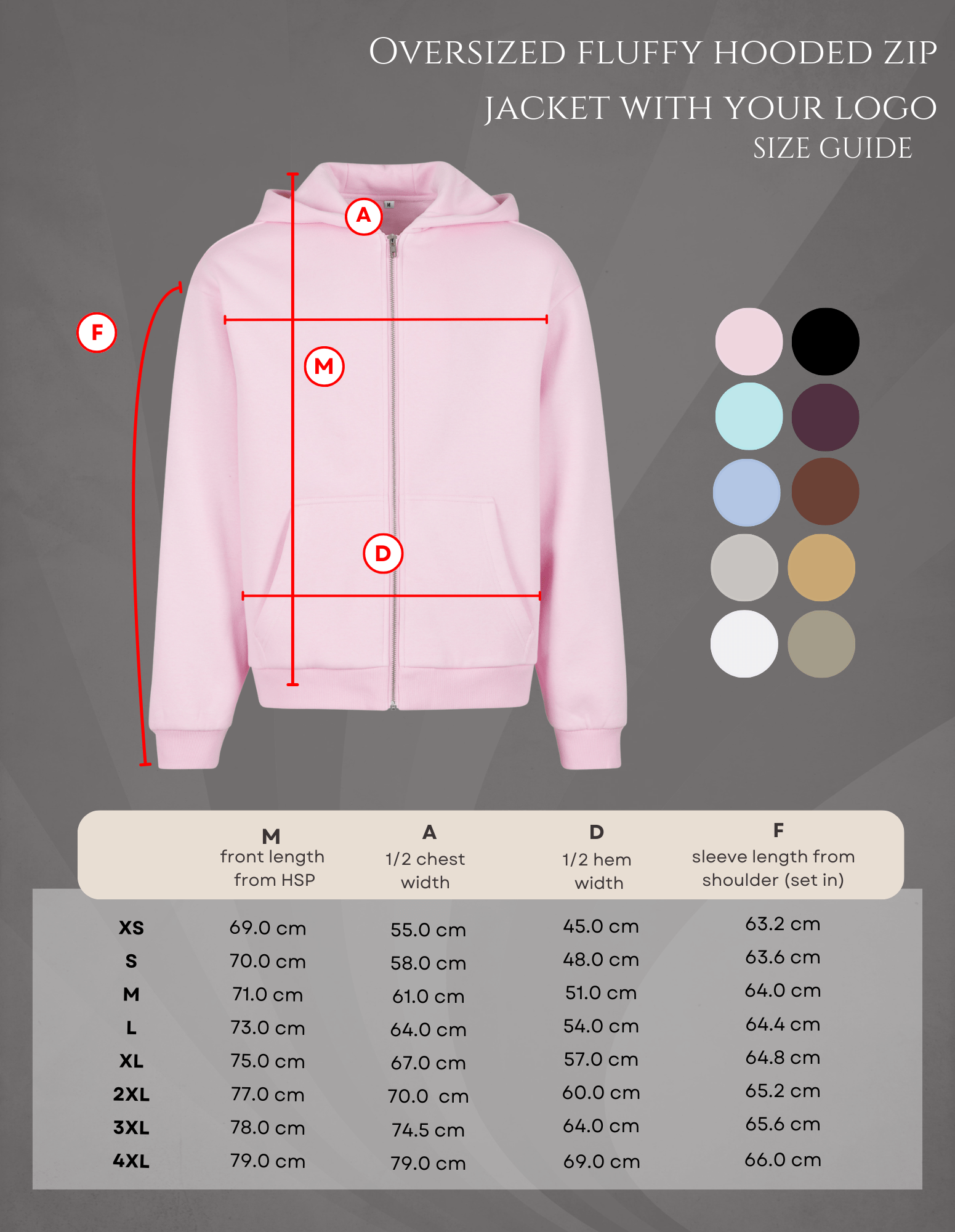 Oversized Fluffy Kapuzenpullover zip jacke mit Ihrem Logo