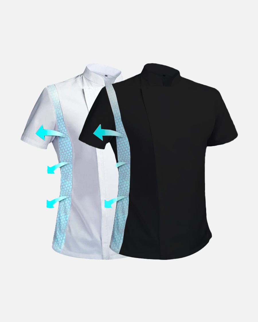 johnbarbersons Armungsaktive Arbeitsjacke Oberteil Uniform für Barber & Friseure