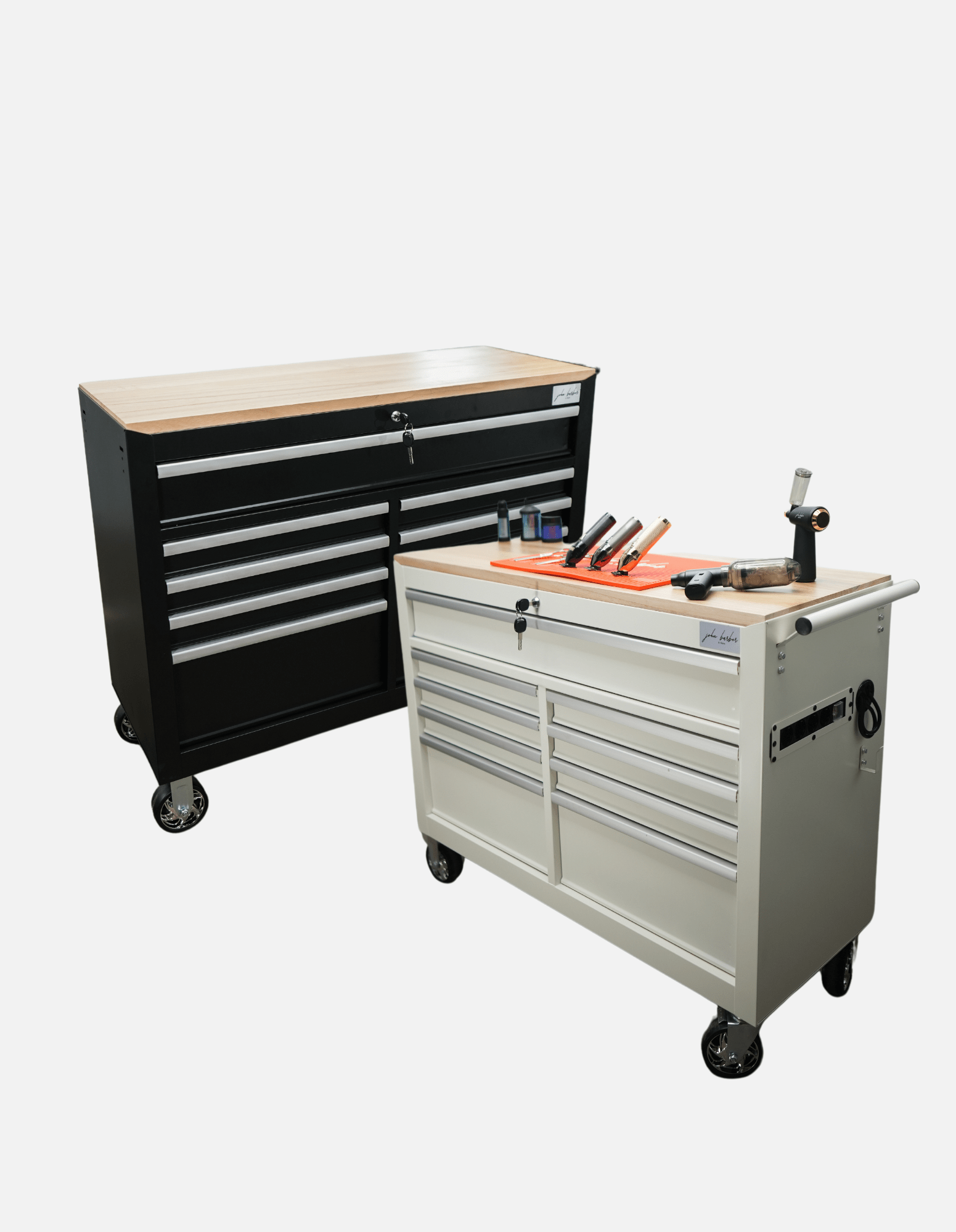 BARBER ROLLWAGEN PRO XL - UV STERILIZÁLÁS - FA MUNKALAP - BEÉPÍTETT KONNEKTOR