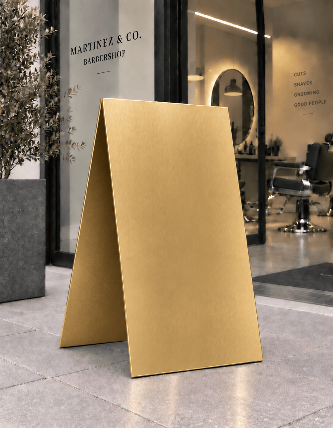 A-Frame stojan z nehrdzavejúcej ocele — Individuálny reklamný stojan a pútač