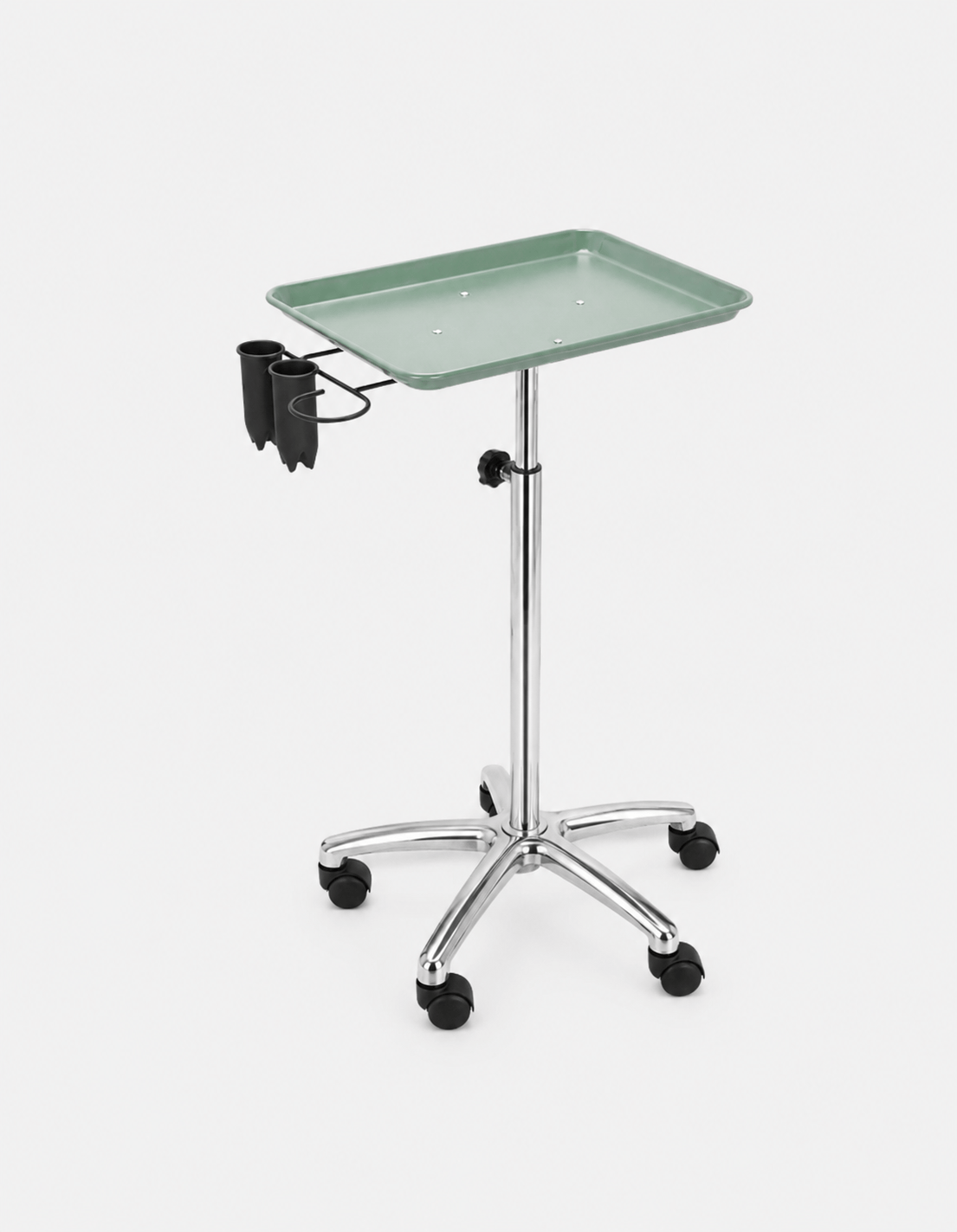 Salon & Barber Tray Trolley with One or Two Tiers, Height Adjustable 67–105 cm