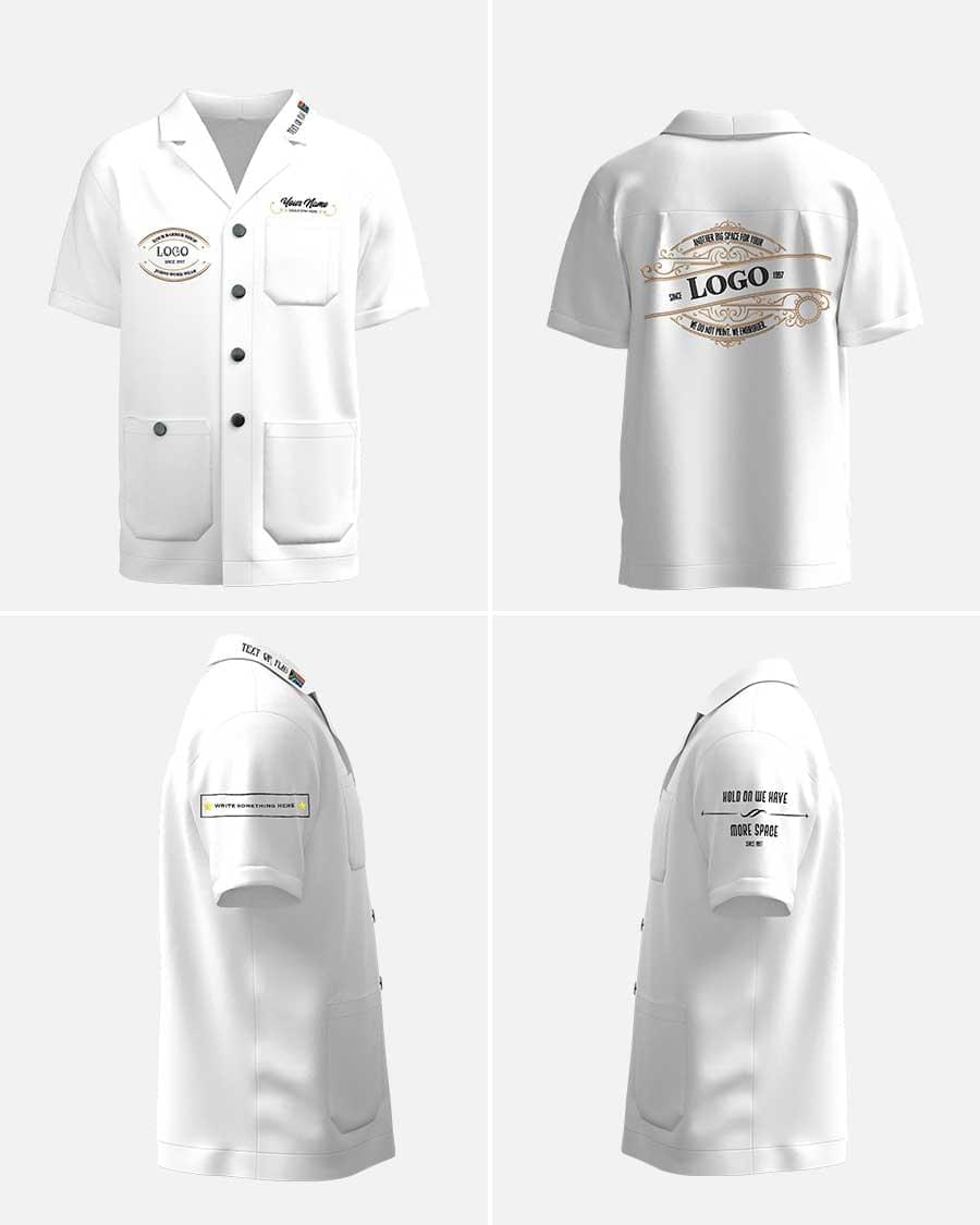 johnbarbersons Klassicher Barber Mantel, Kurzarm