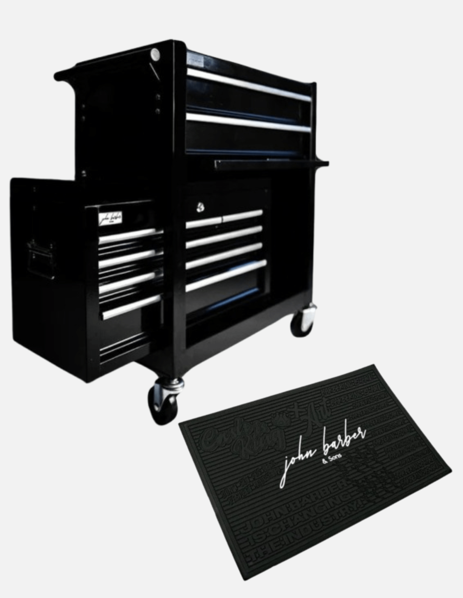 مجموعة المحطة: عربة الحلاقة + حصيرة المحطة