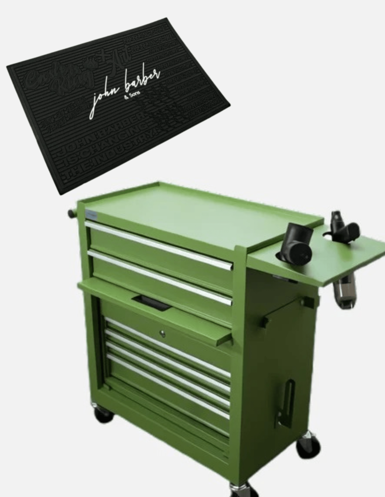 مجموعة المحطة: عربة الحلاقة + حصيرة المحطة