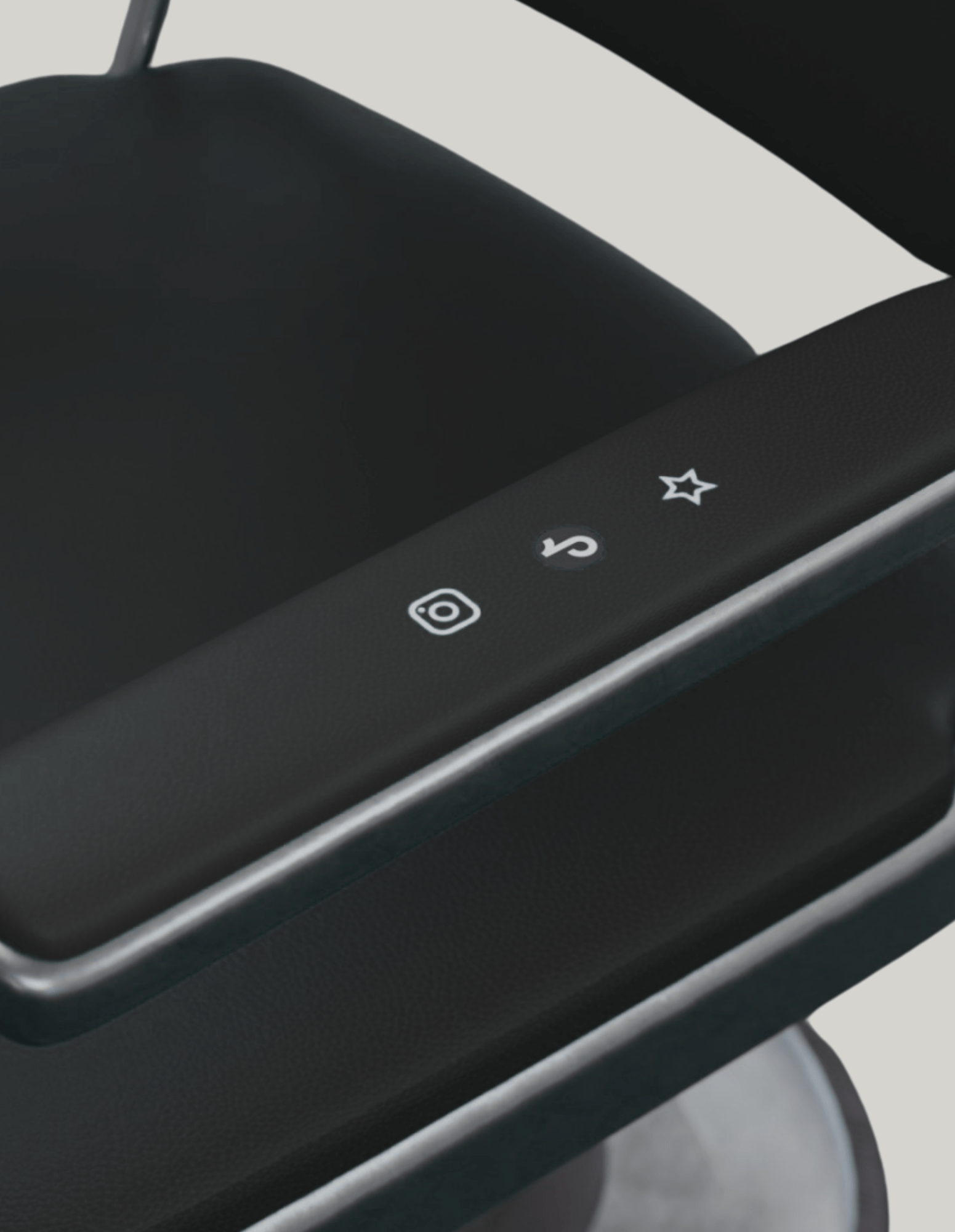 CWYC Embroidered Armrests with Integrated NFC Chip for a "Smart" Barber Chair