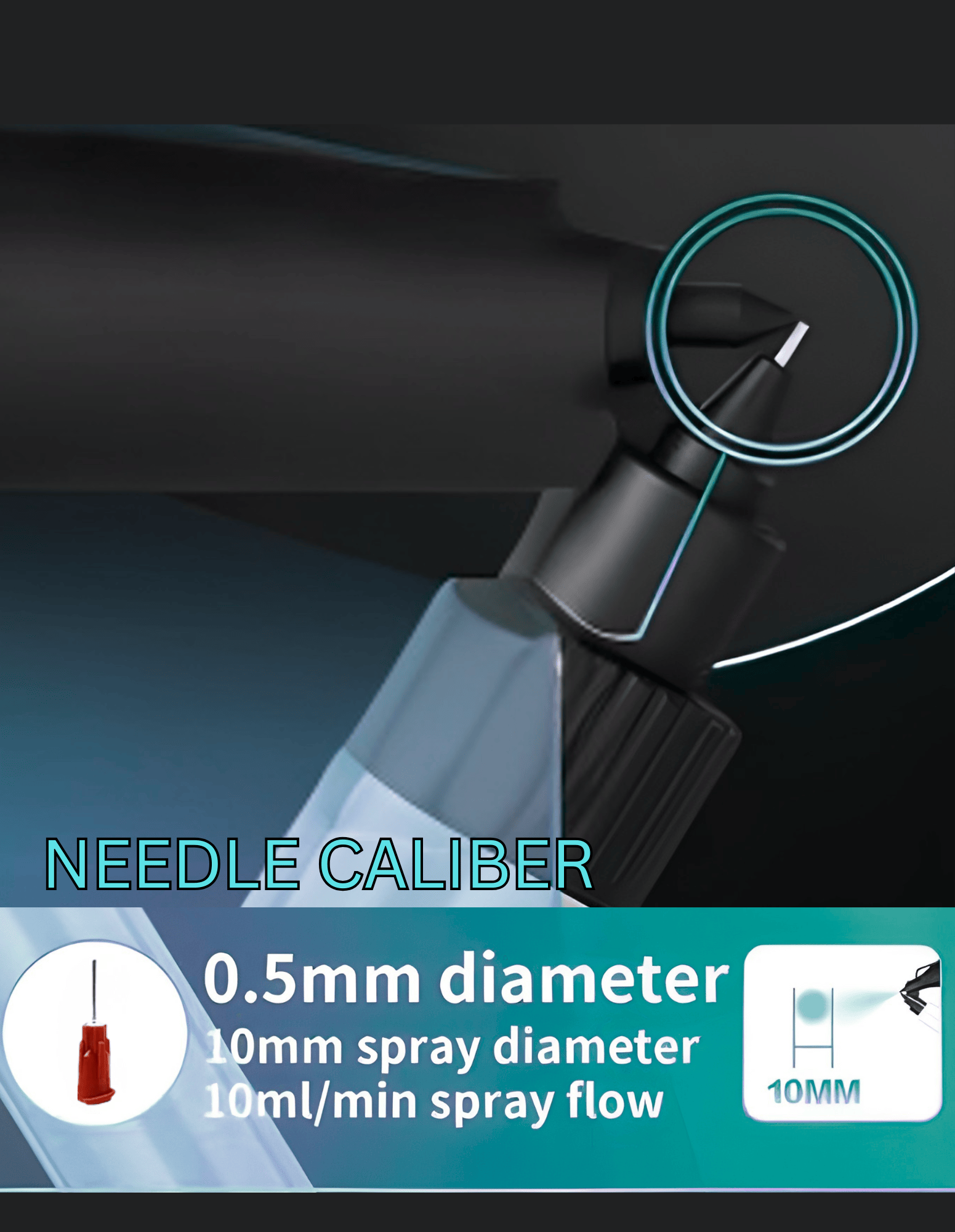 TLTC 1.0 Barber Airbrush Pistole – Line-Up Spray Gun kein Verstopfen.