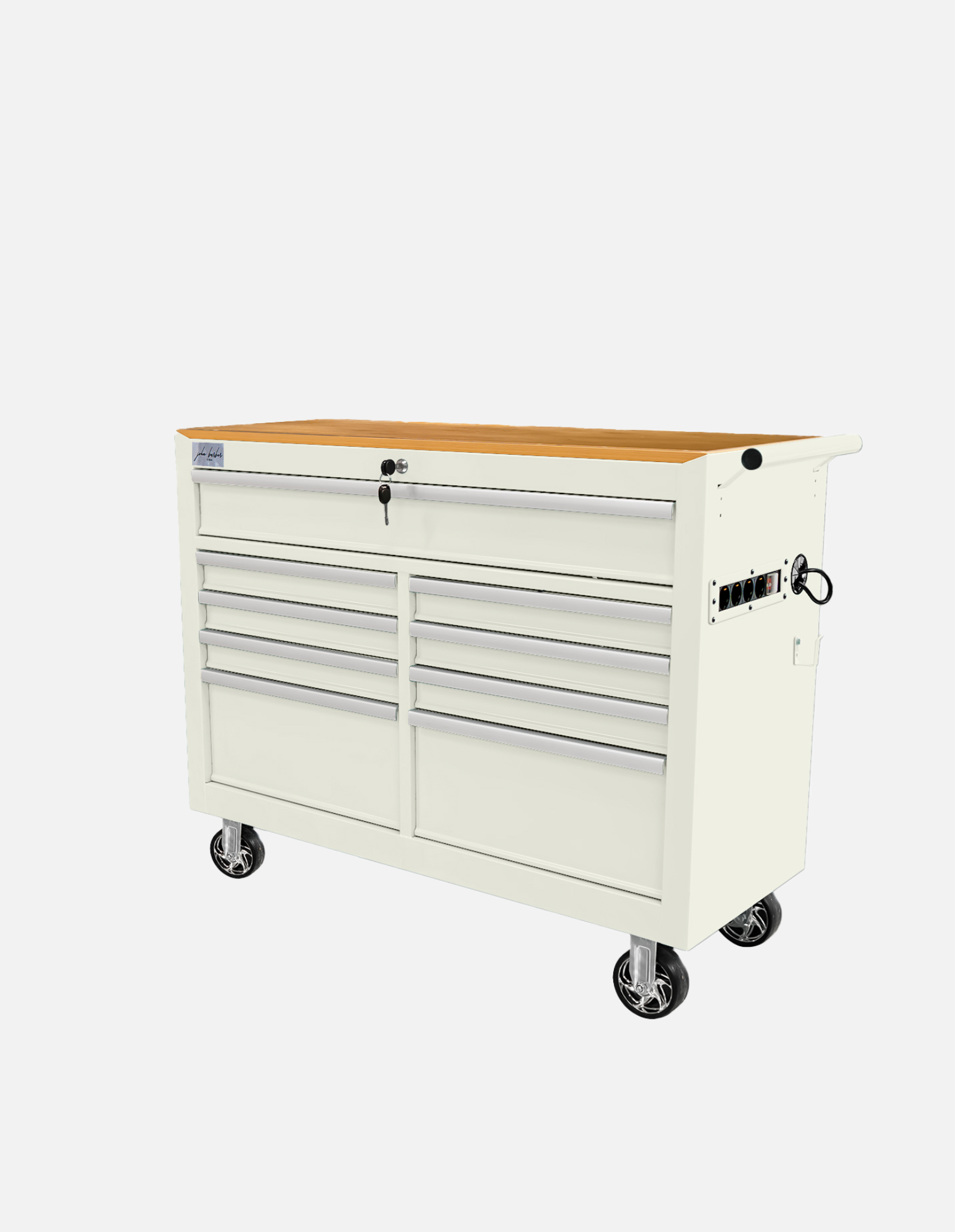 BARBER ROLLWAGEN PRO XL - UV STERILIZÁLÁS - FA MUNKALAP - BEÉPÍTETT KONNEKTOR