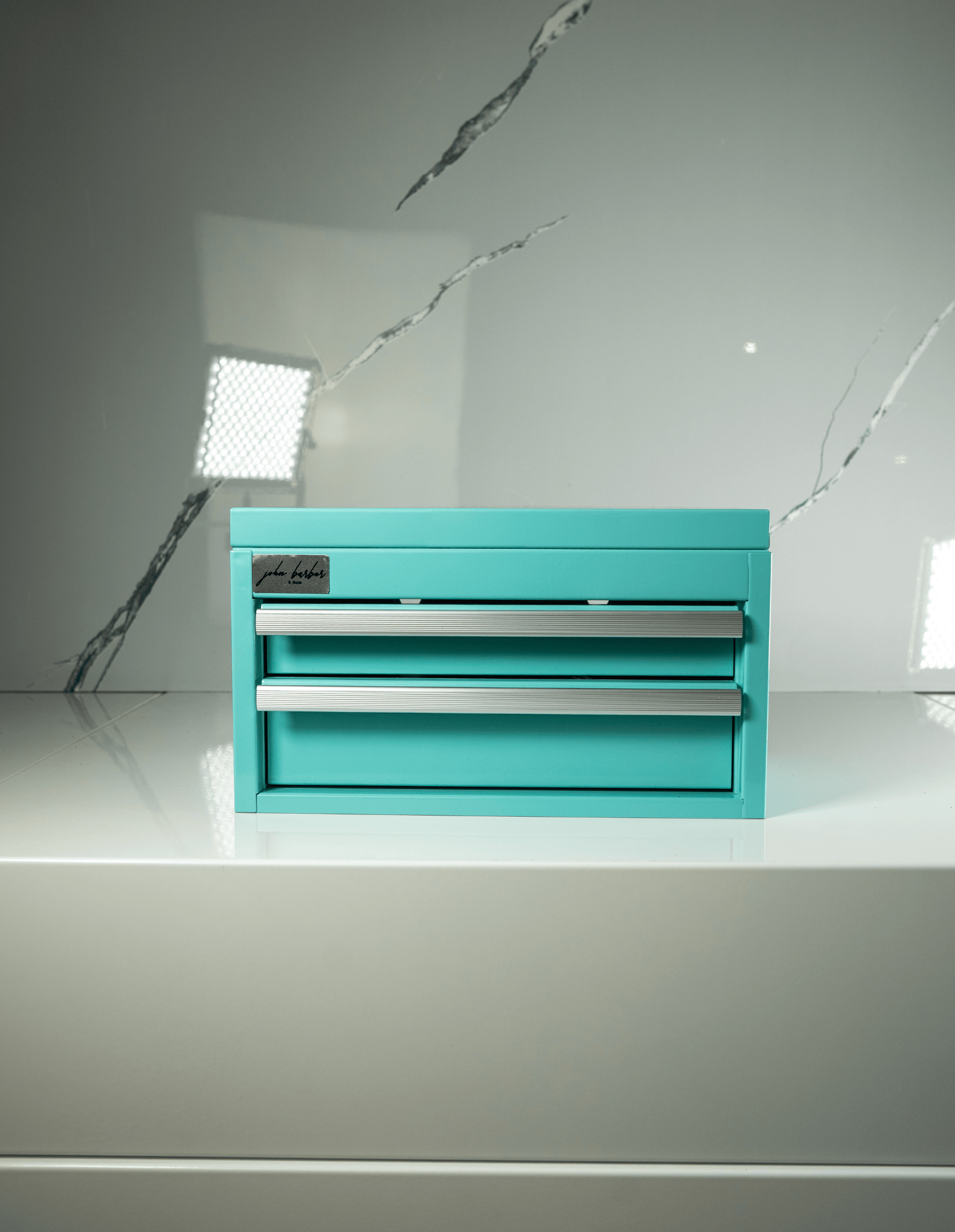 Mini Werkzeugschublade für Arbeitsplatte – Barber und Friseur Organizer.