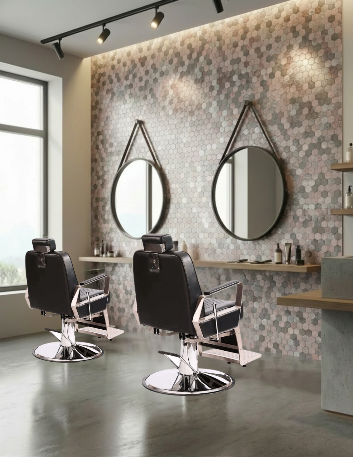 Dekorative, selbstklebende Metallwandfliesen für Friseursalons und Kosmetikstudios