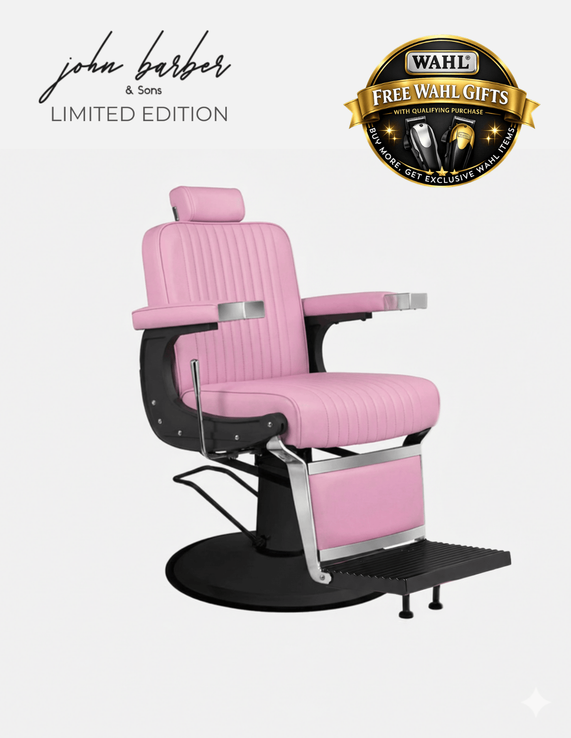 New School Kappersstoel Standaard Roze Limited Edition