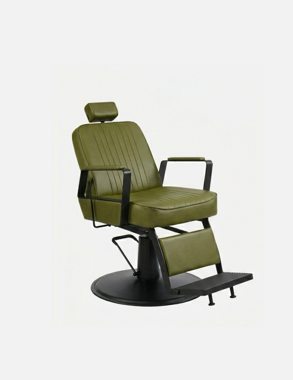 Plain Black Moosgrün Limited Edition Barberstuhl für Barbershop und Friseursalon Unisex