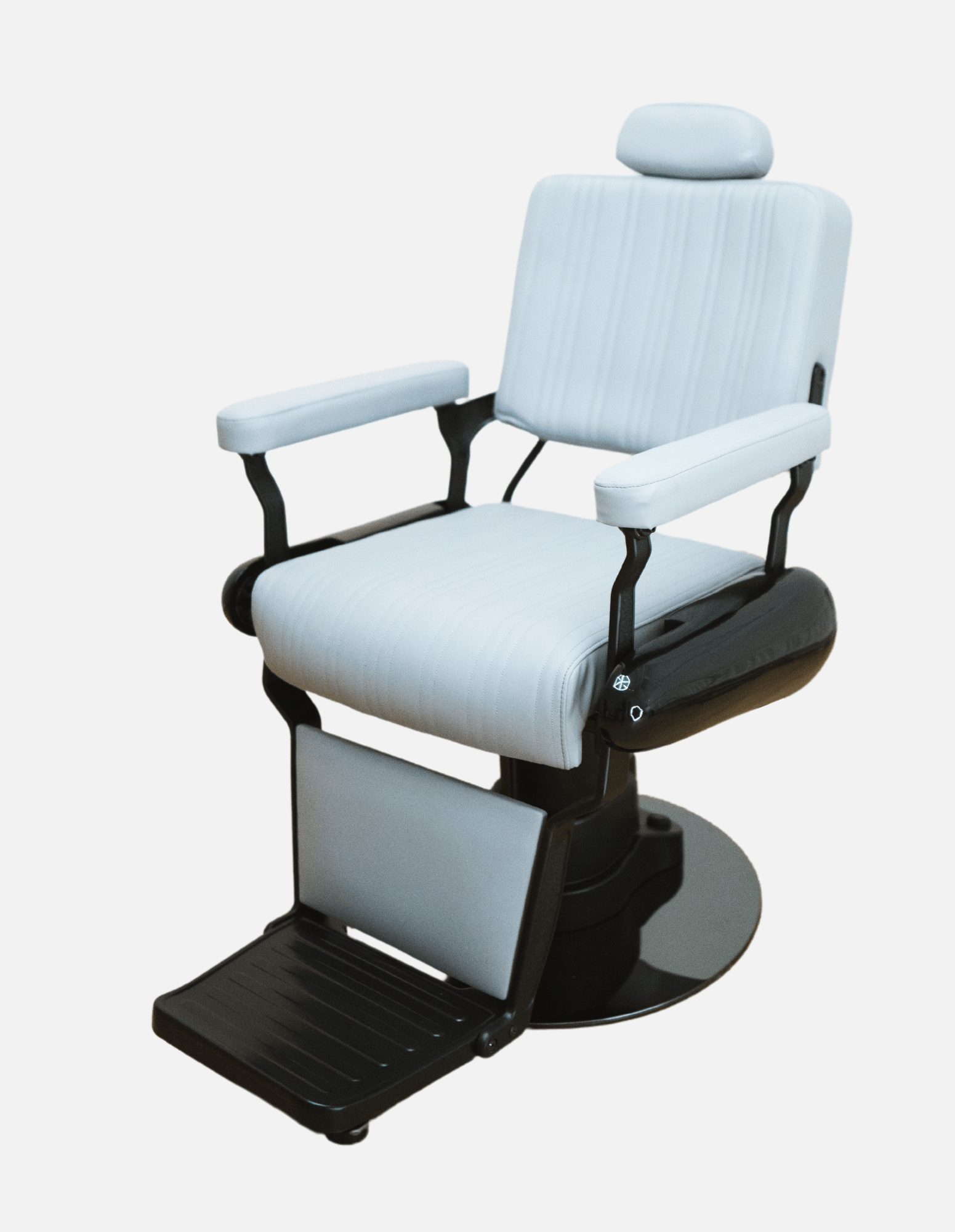 johnbarbersons New School Evolution Gray Wireless electric bar stool with battery