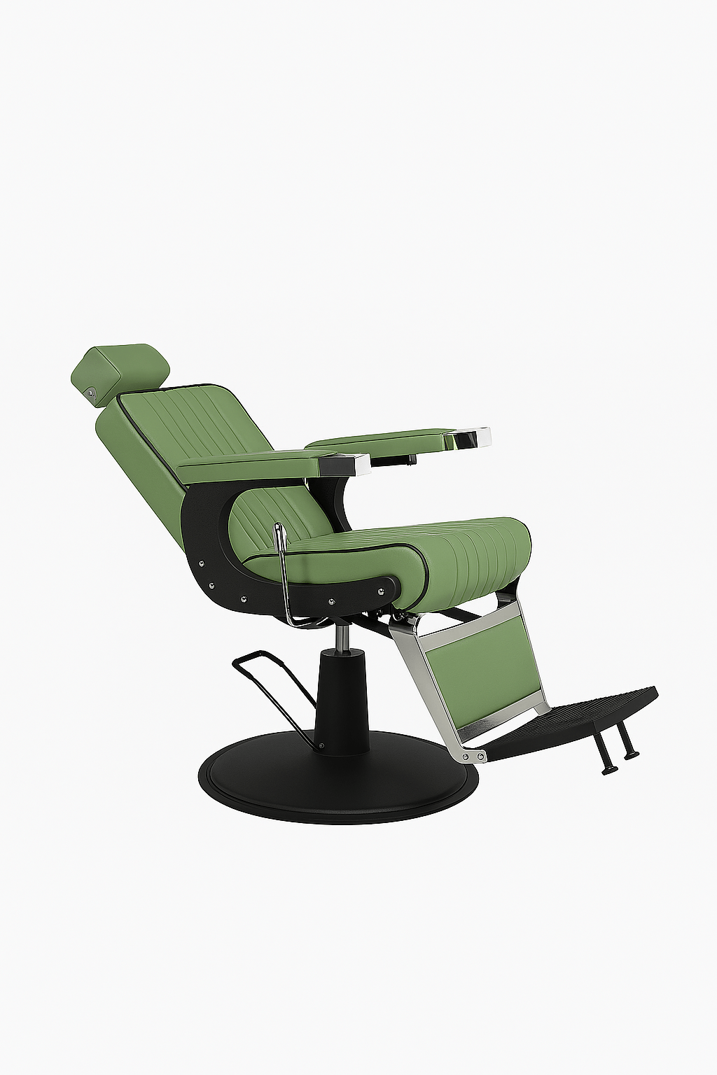 Barberstuhl New School Leaf Green für Barbershop und Friseursalon