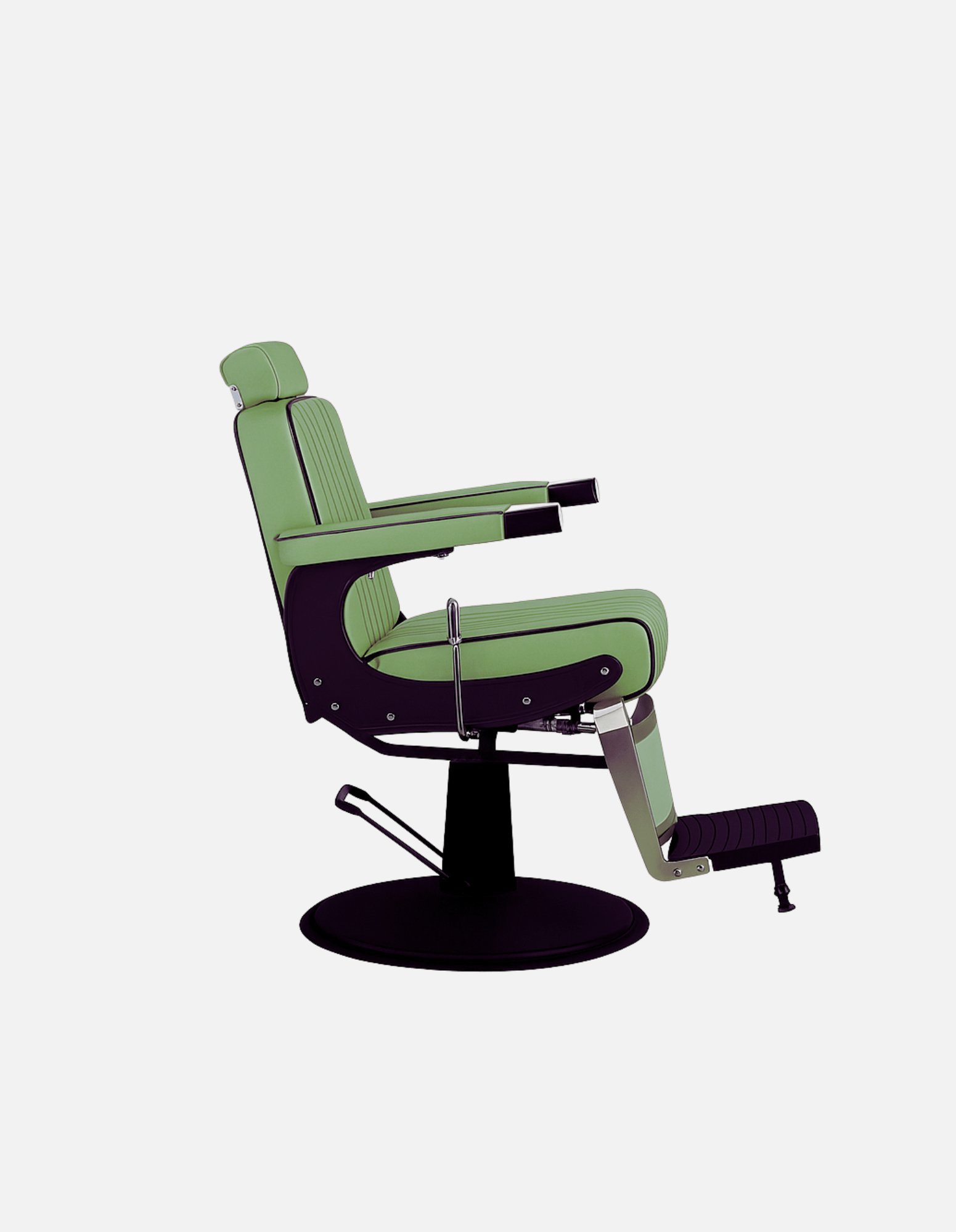Barberstuhl New School Leaf Green für Barbershop und Friseursalon