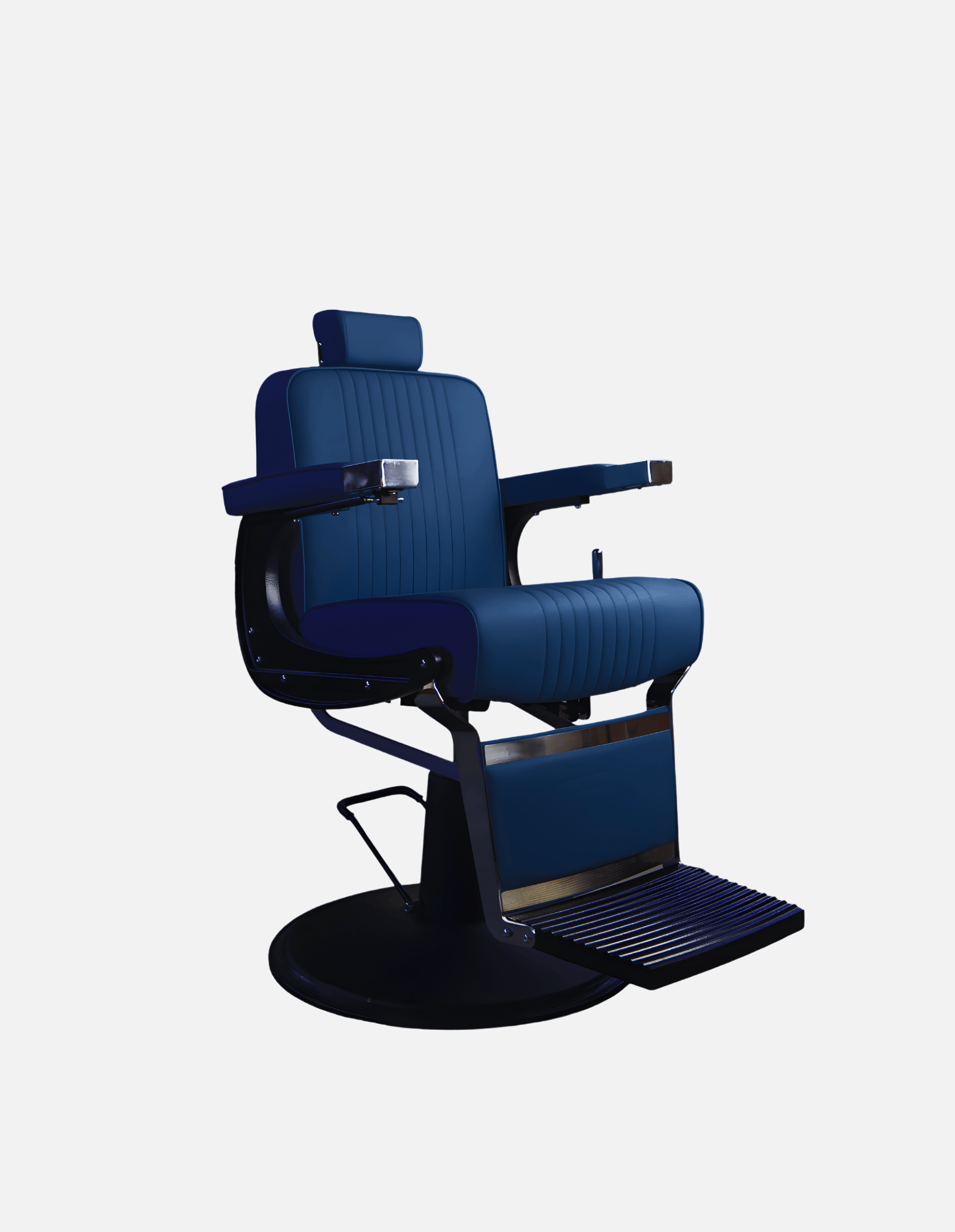 New School Barberstuhl Navy Blue – Friseurstuhl für Barbershop.