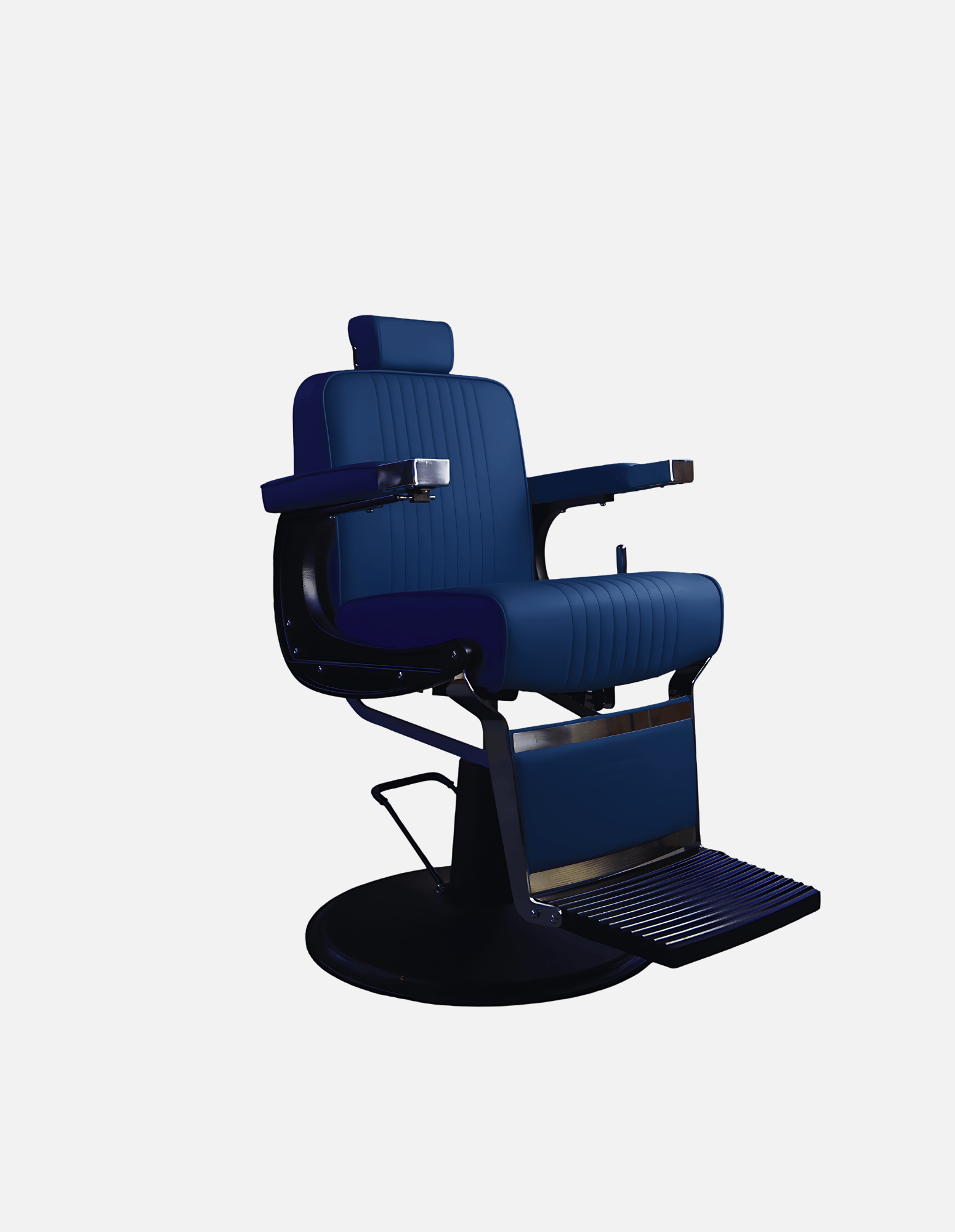 New School Barberstuhl Navy Blue – Friseurstuhl für Barbershop.